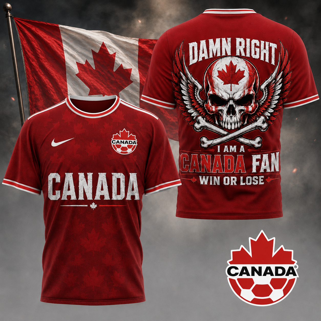 Canada x Premium WC26 Skull Pride 3D Shirt TTH260507