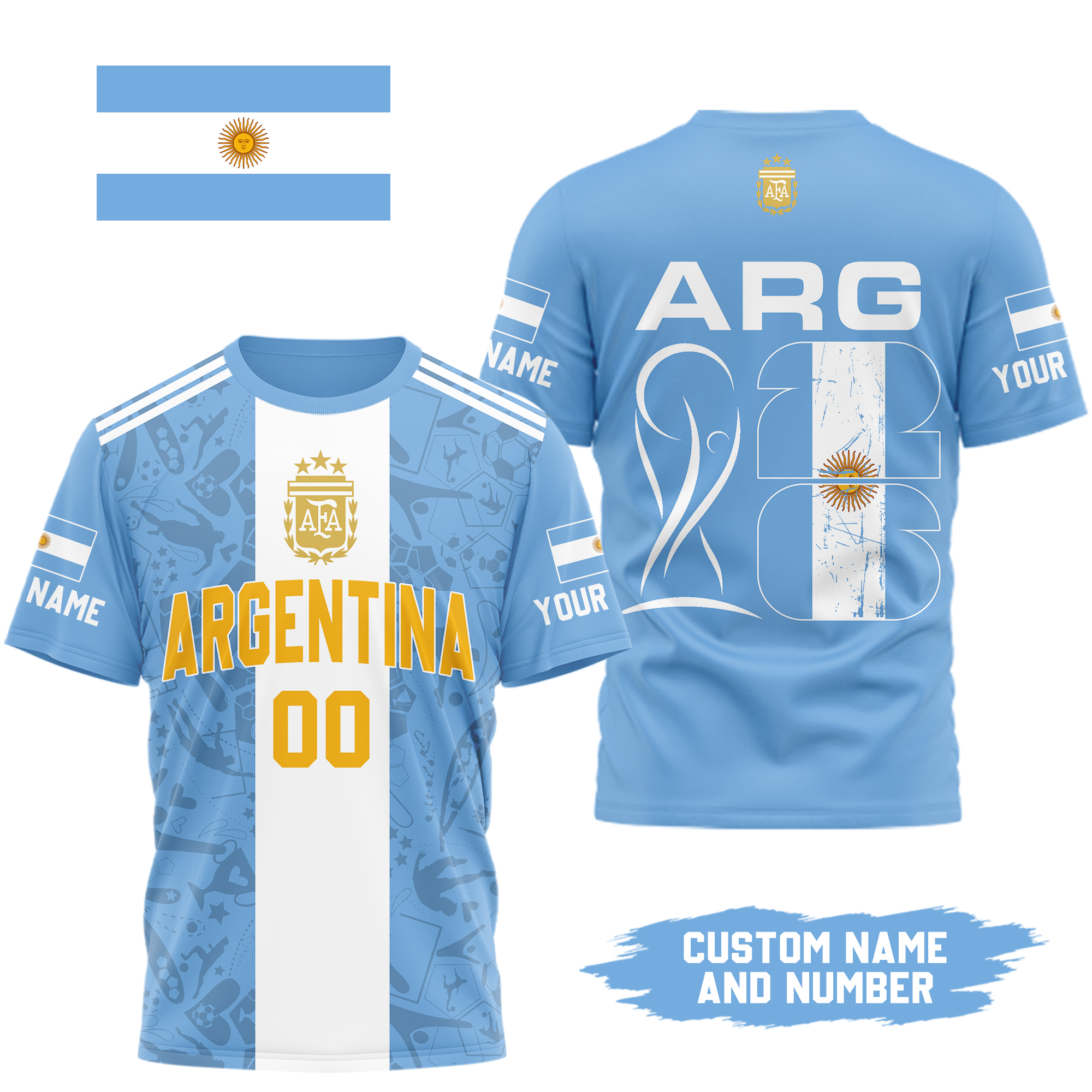 Argentina x Premium WC26 Personalized Pride Legacy 3D Shirt TTH260508 - Image 2