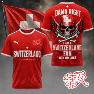 Switzerland x Premium WC26 Skull Pride 3D Shirt TTH260507