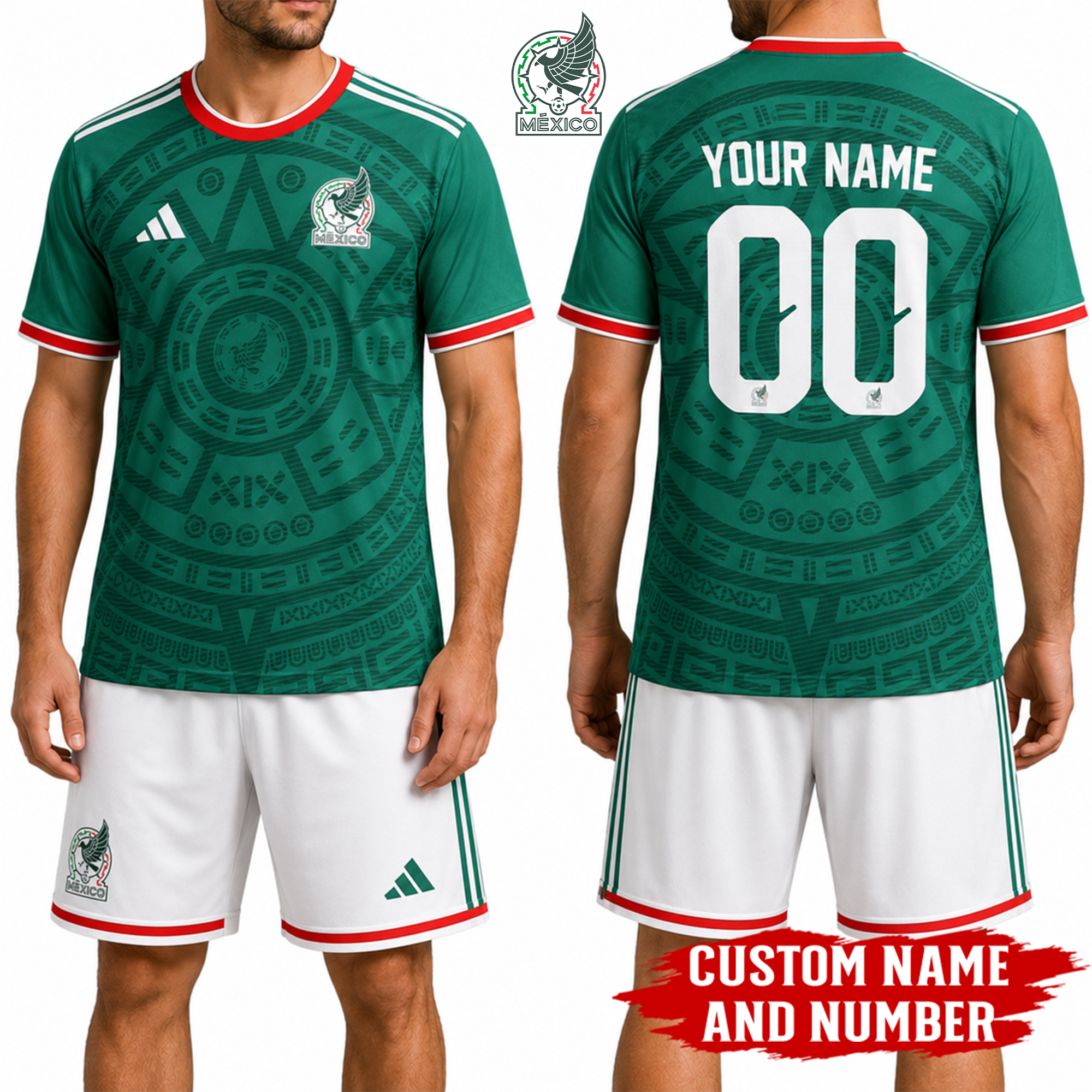 Mexico x Premium WC26 Personalized Soccer Set 3D Shirt TTH260502 - Image 2