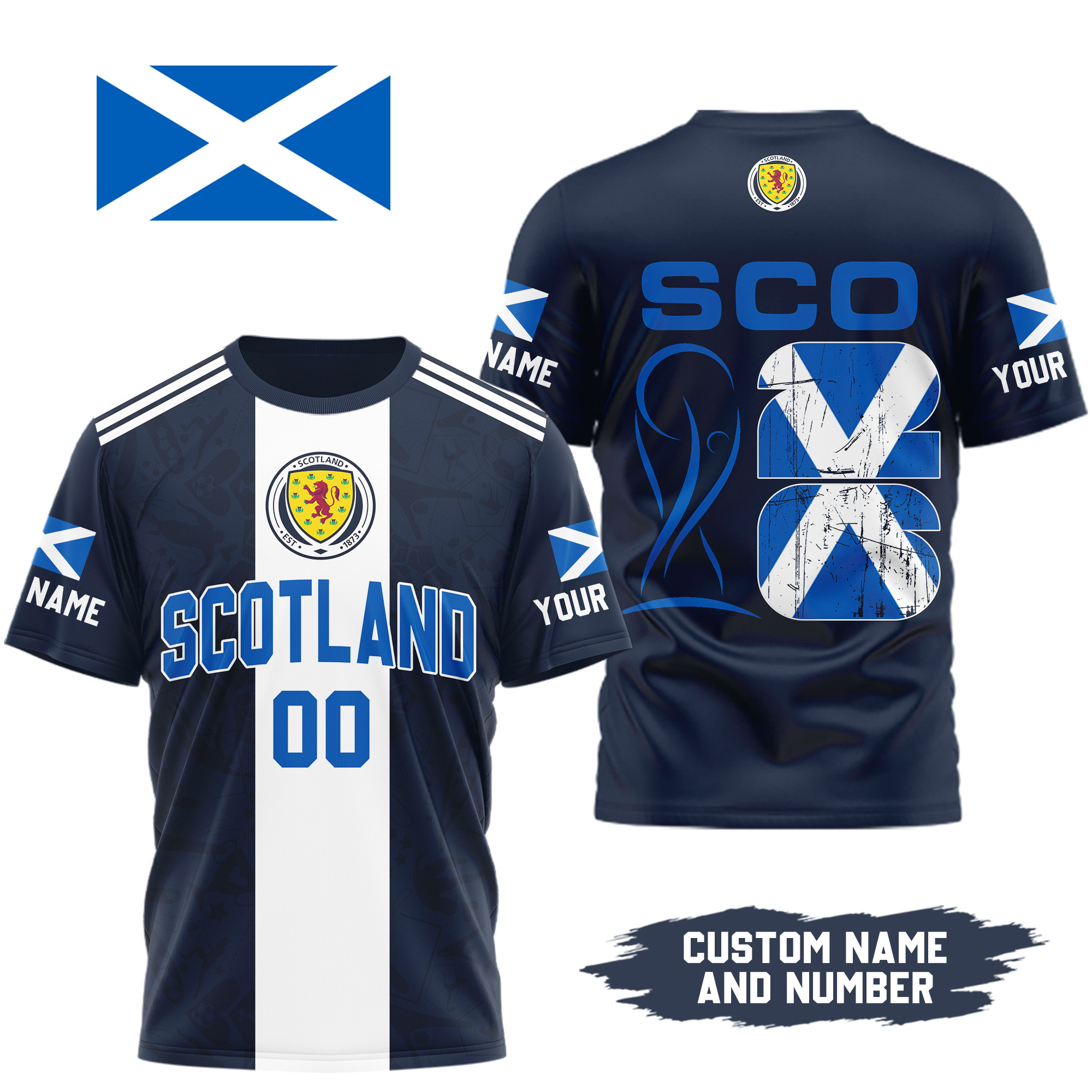 Scotland x Premium WC26 Personalized Pride Legacy 3D Shirt TTH260508 - Image 2