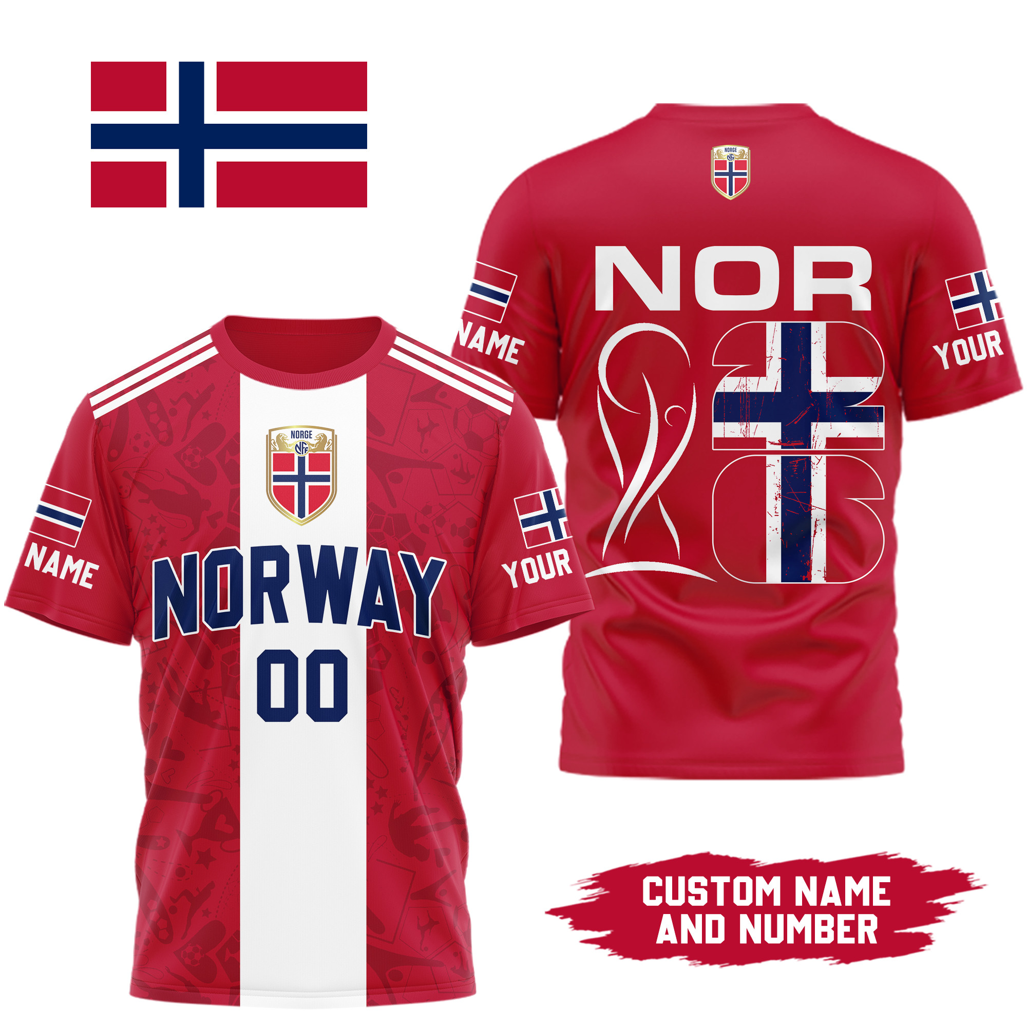 Norway x Premium WC26 Personalized Pride Legacy 3D Shirt TTH260508 - Image 2