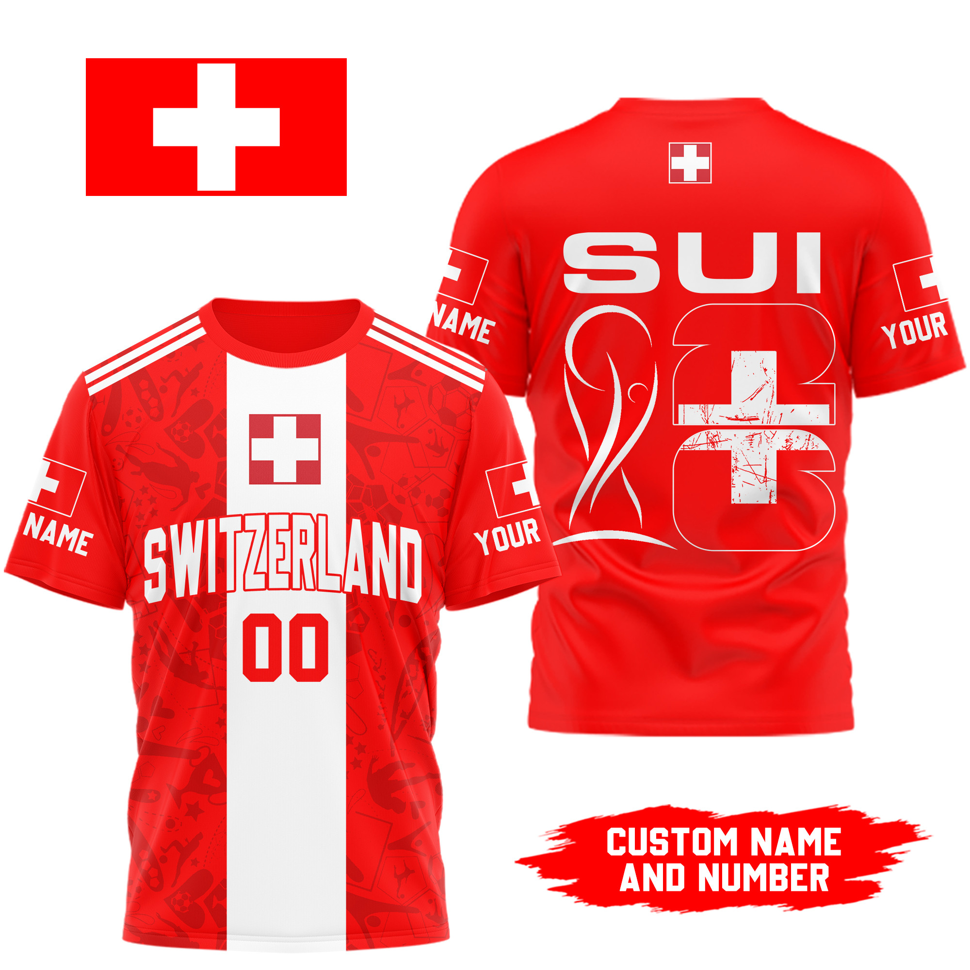 Switzerland x Premium WC26 Personalized Pride Legacy 3D Shirt TTH260508 - Image 2