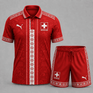 Switzerland x Premium WC26 Culture Polo & Shorts Set TTH260506