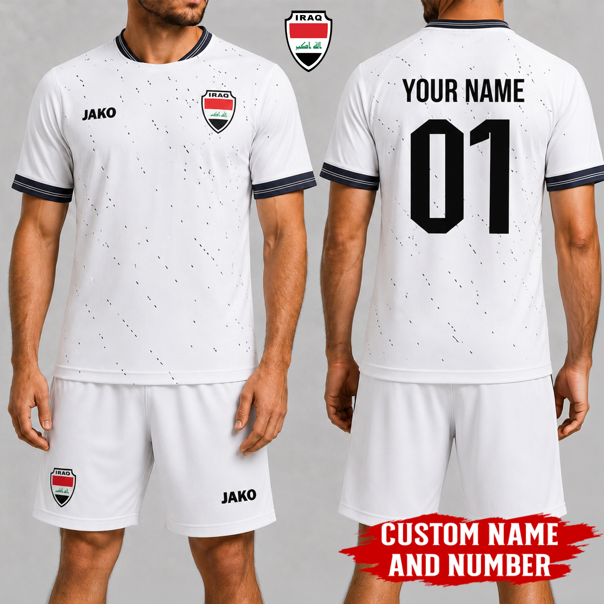 Iraq x Premium WC26 Personalized Soccer Set 3D Shirt TTH260502 - Image 2