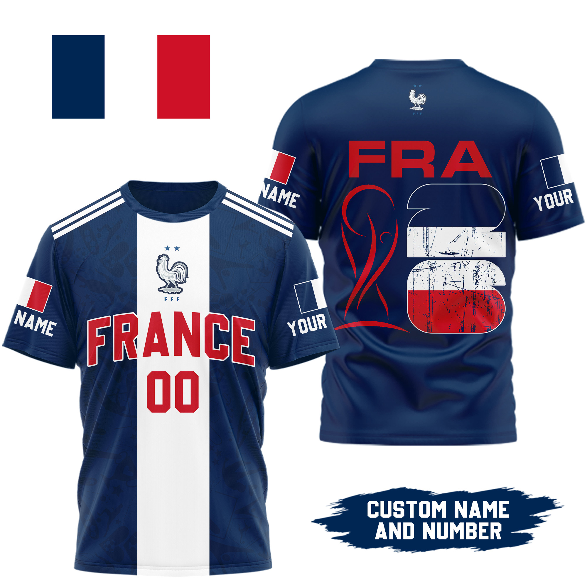 France x Premium WC26 Personalized Pride Legacy 3D Shirt TTH260508 - Image 2