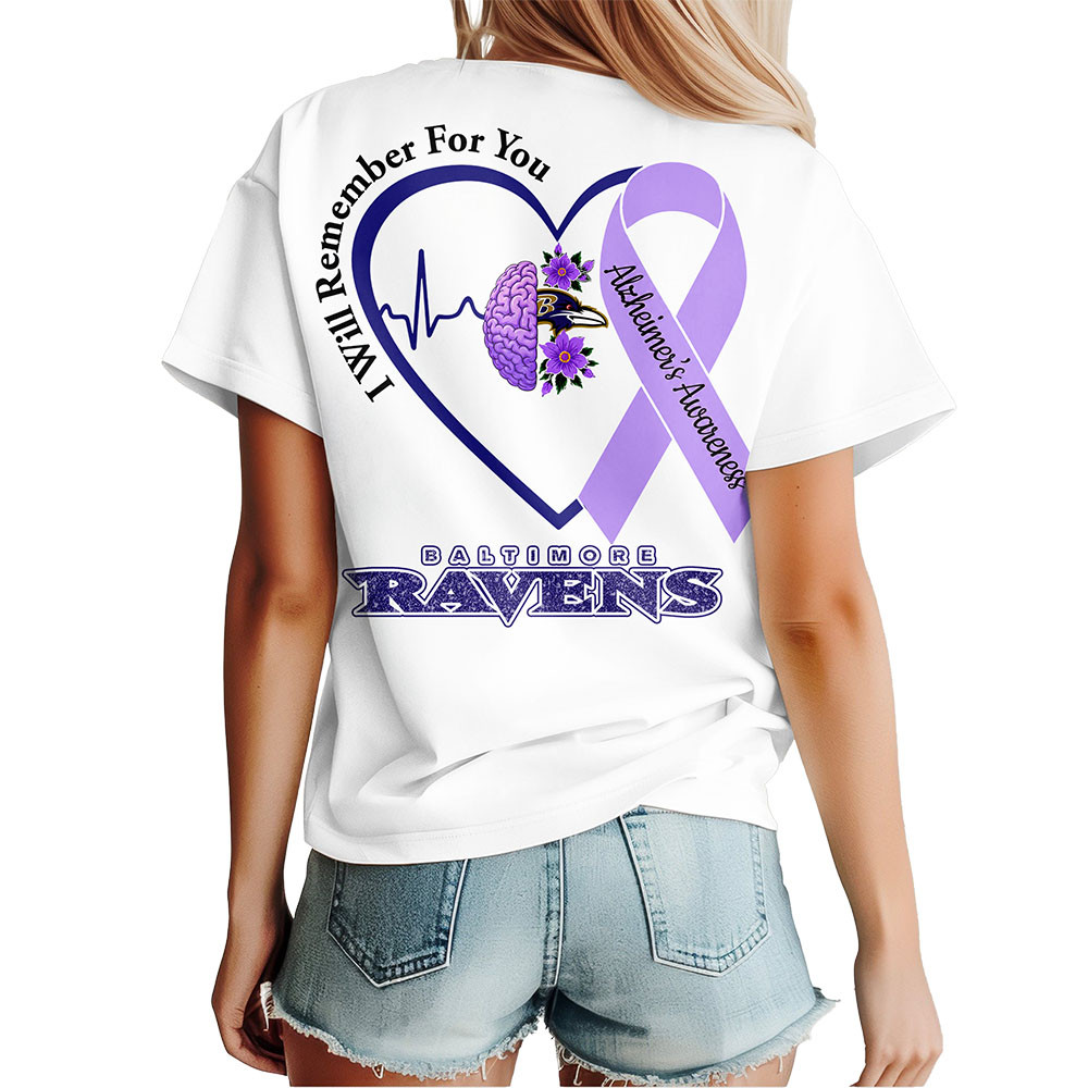 Baltimore Ravens x Premium NFL Memory Awareness 3D Shirt TTH260532 - Image 2