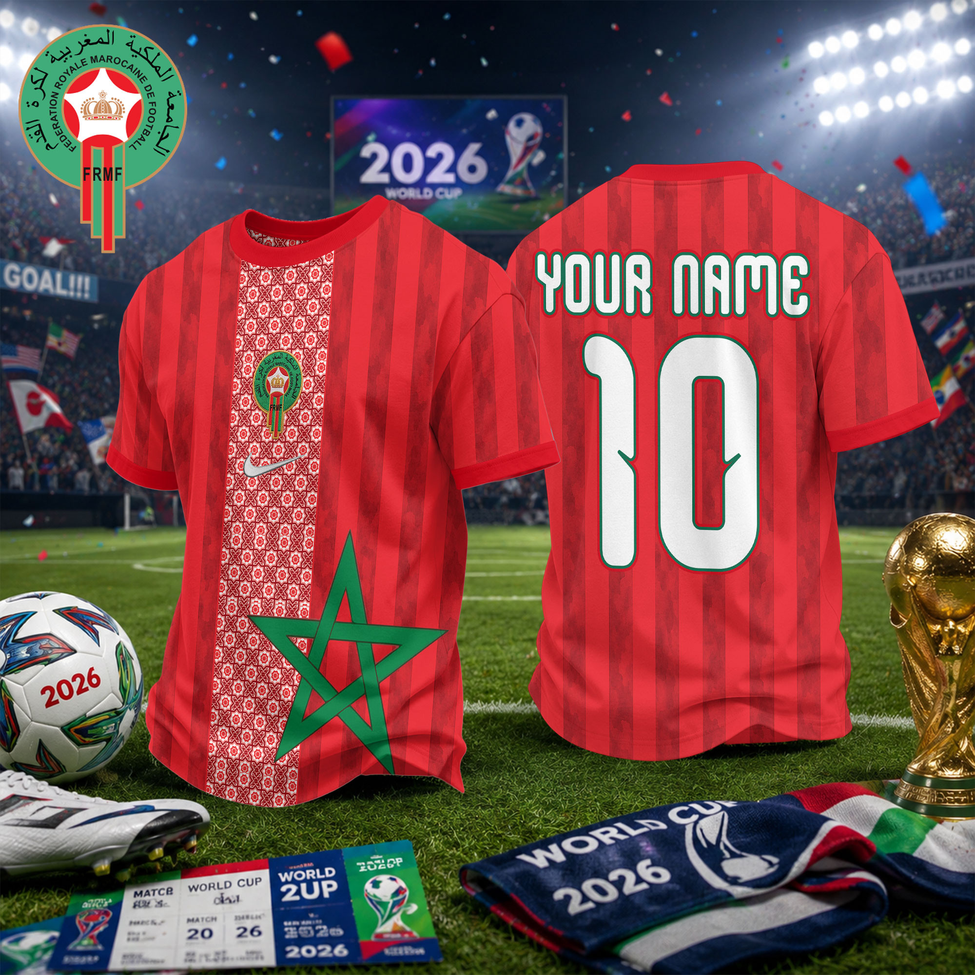 Morocco x Premium WC26 National Teams Fan 3D Shirt TTH260534 - Image 2