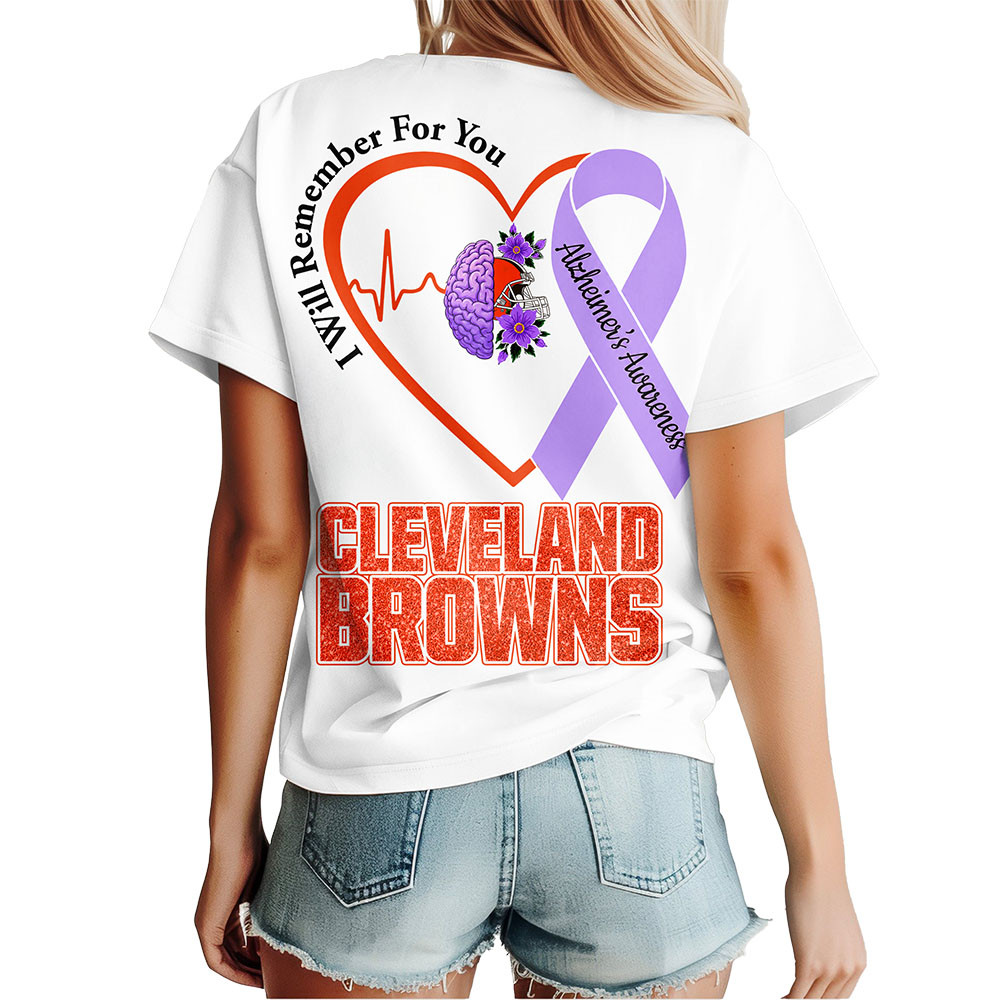 Cleveland Browns x Premium NFL Memory Awareness 3D Shirt TTH260532 - Image 2