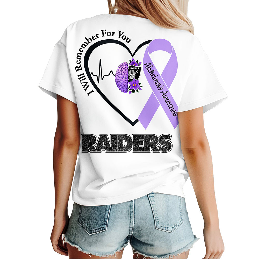 Las Vegas Raiders x Premium NFL Memory Awareness 3D Shirt TTH260532 - Image 2