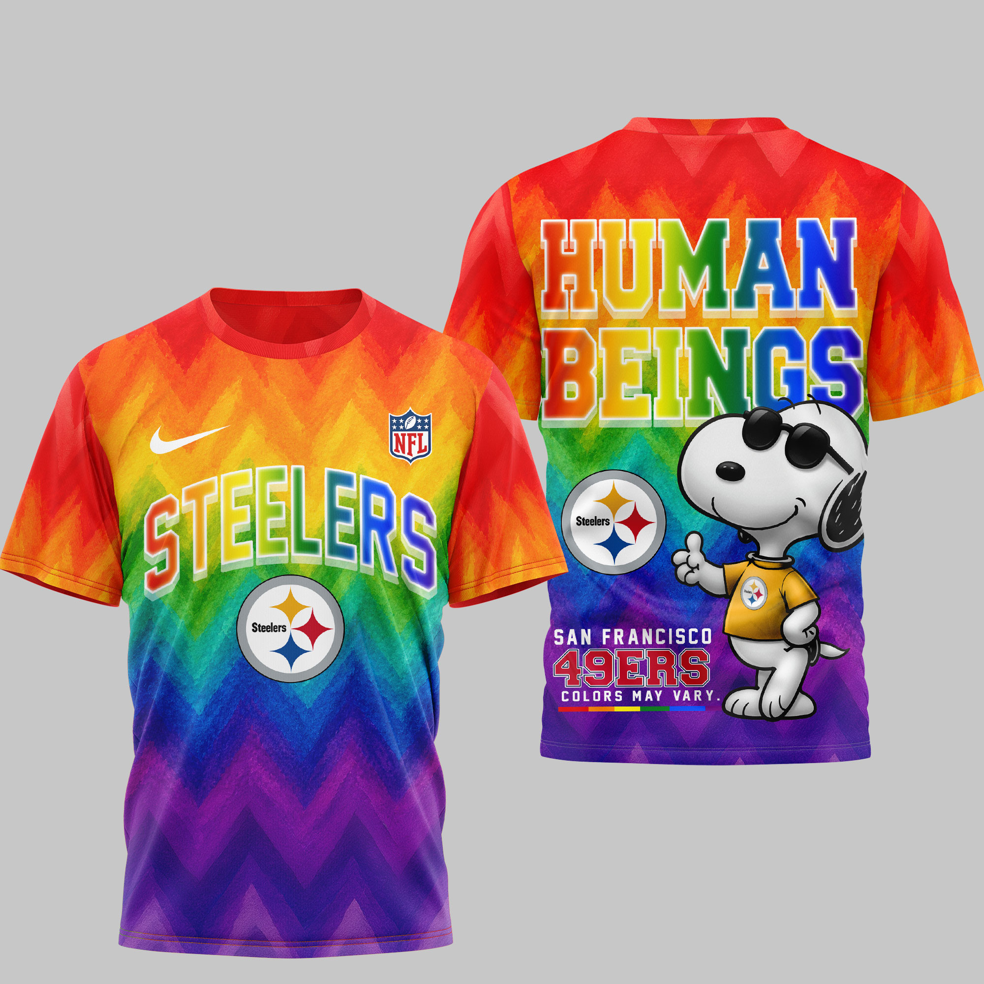 Pittsburgh Steelers x Premium NFL Rainbow Pride 3D Shirt TTH260537