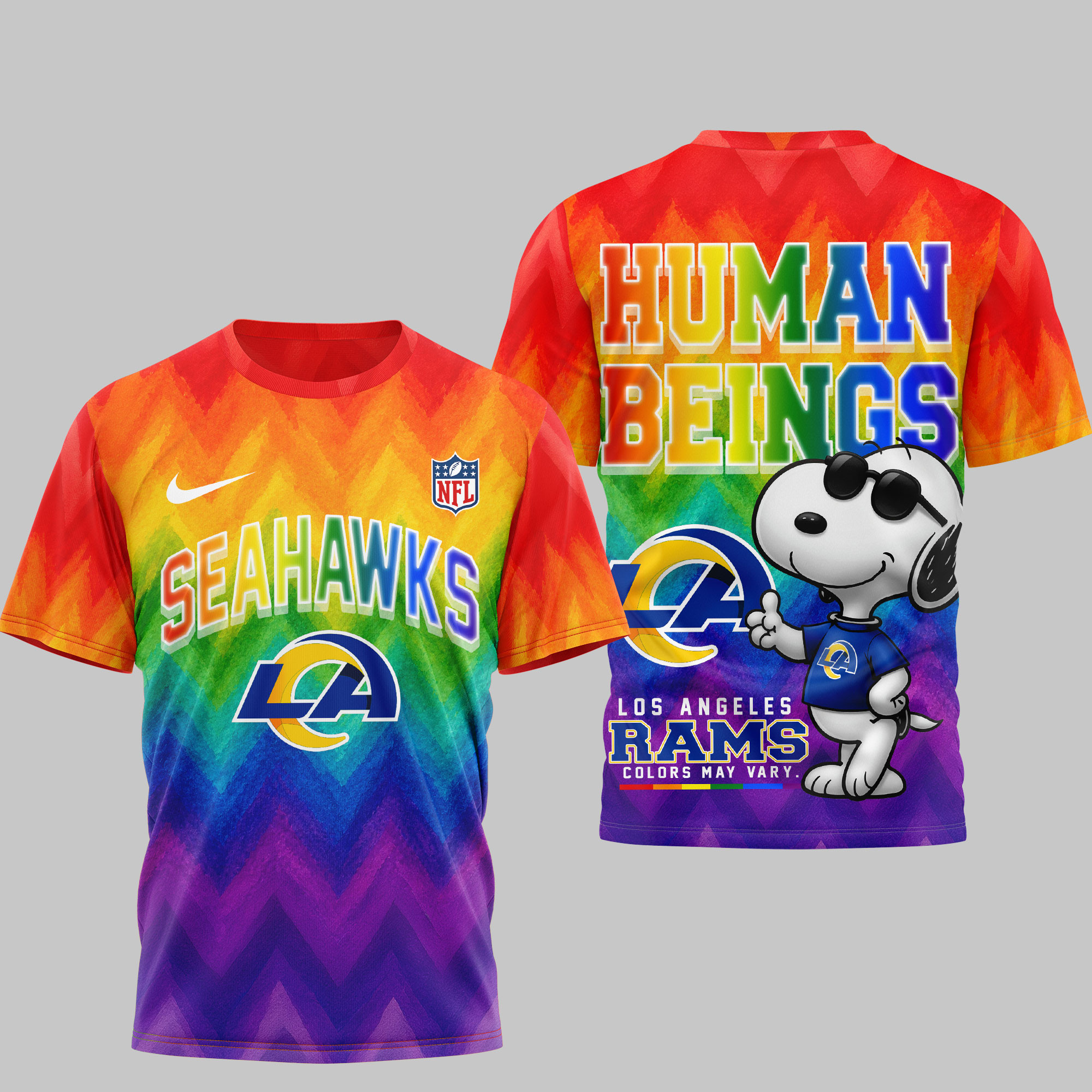 Los Angeles Rams x Premium NFL Rainbow Pride 3D Shirt TTH260537