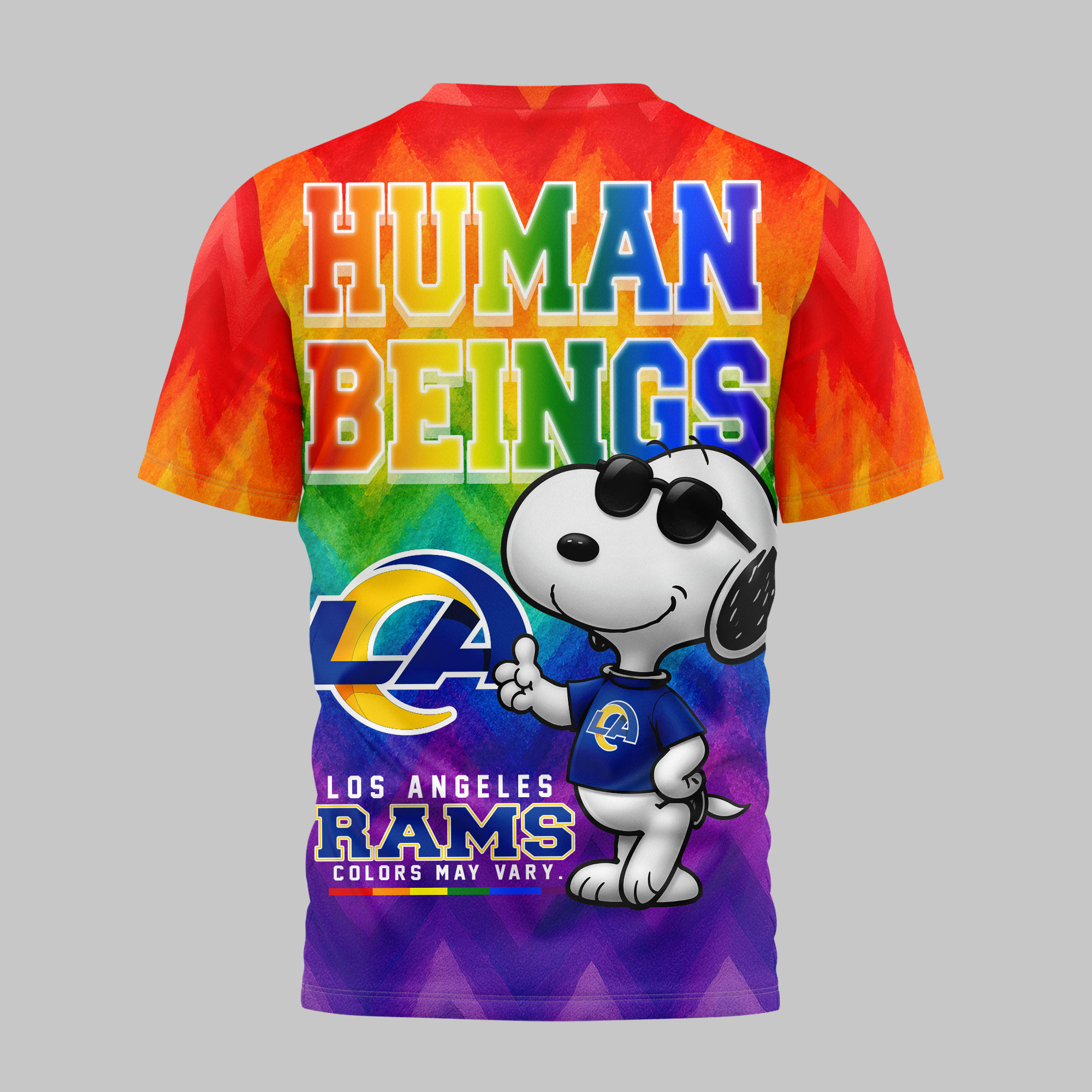 Los Angeles Rams x Premium NFL Rainbow Pride 3D Shirt TTH260537 - Image 3
