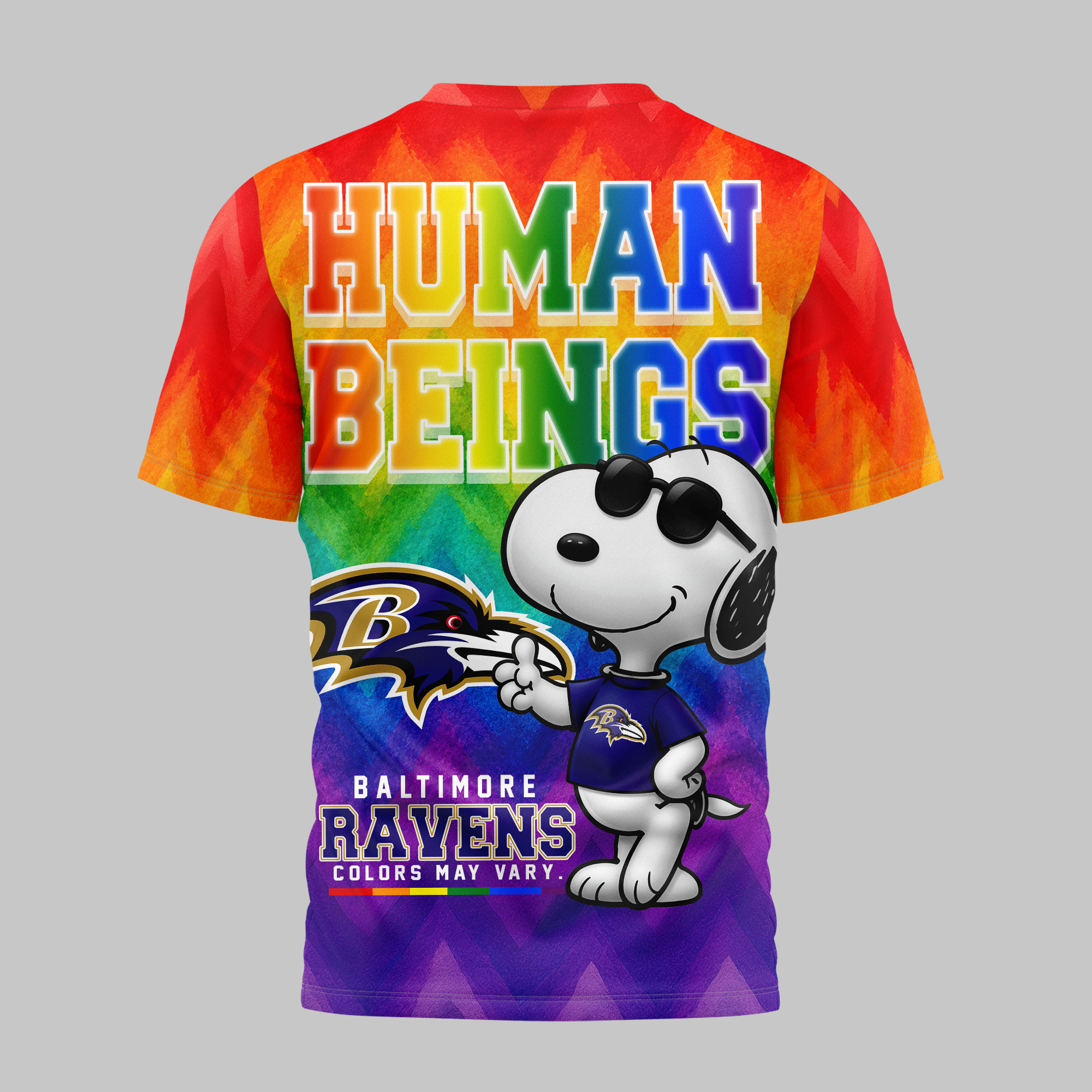Baltimore Ravens x Premium NFL Rainbow Pride 3D Shirt TTH260537 - Image 3