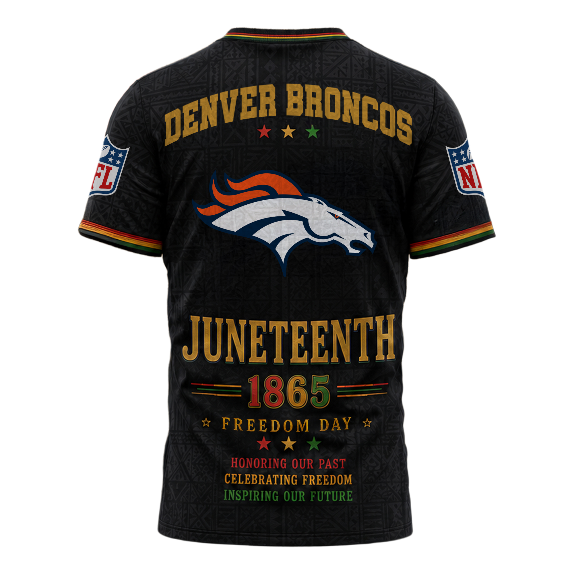 Denver Broncos x Premium NFL Juneteenth Freedom Day 3D Shirt TTH280533 - Image 2