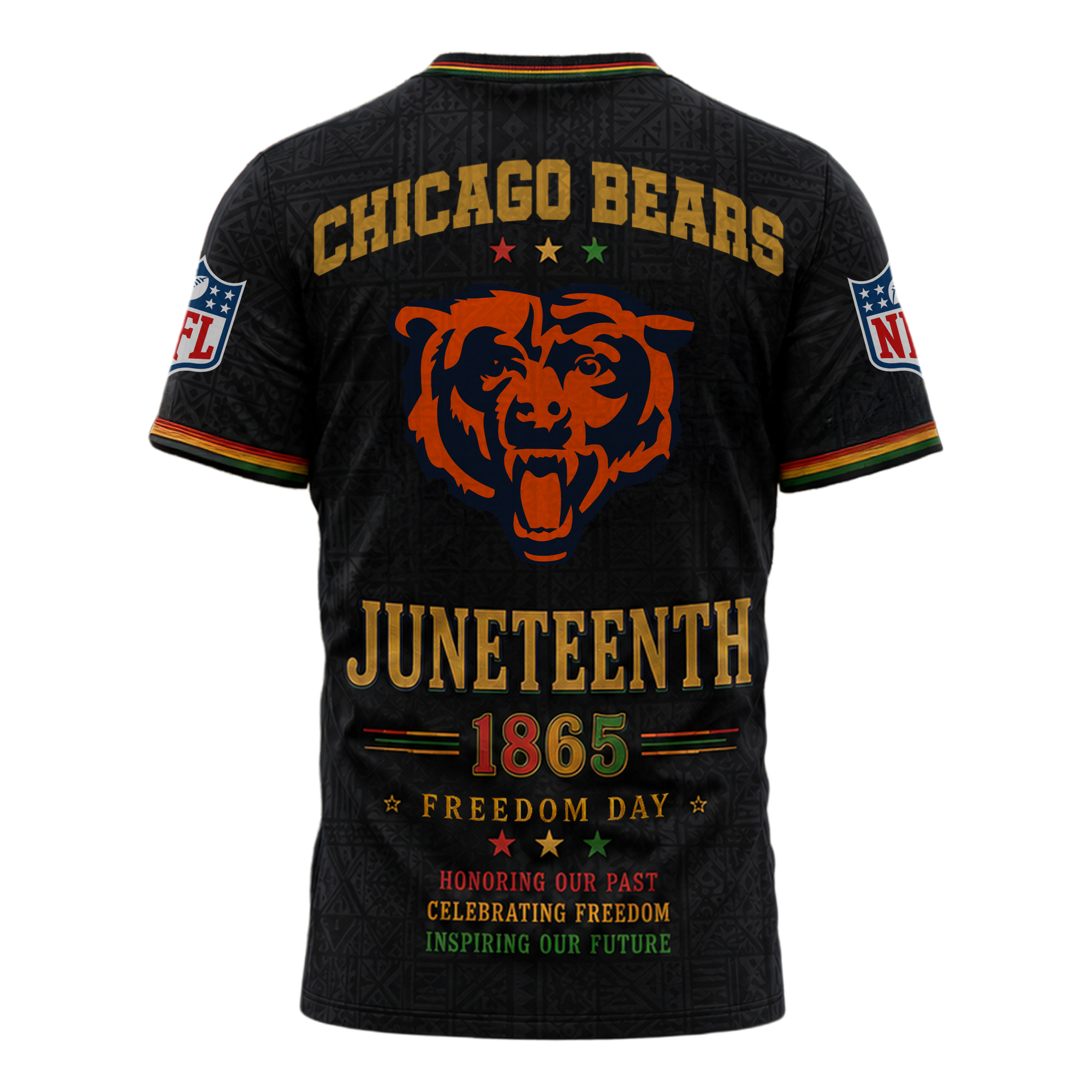 Chicago Bears x Premium NFL Juneteenth Freedom Day 3D Shirt TTH280533 - Image 2