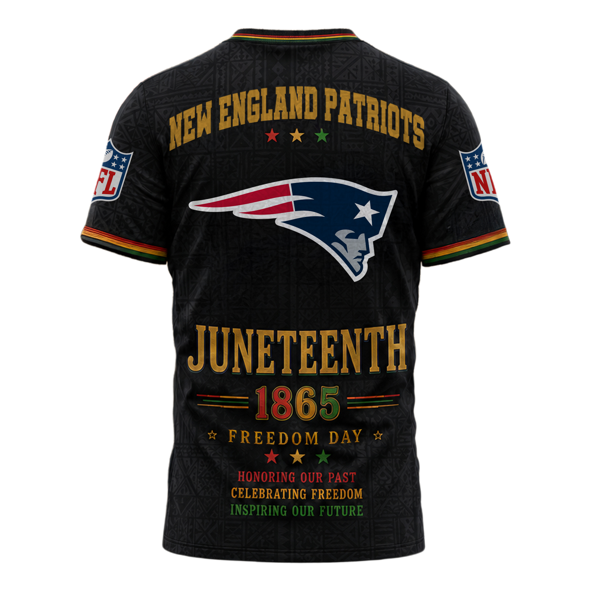 New England Patriots x Premium NFL Juneteenth Freedom Day 3D Shirt TTH280533 - Image 2