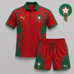 Morocco x Premium WC26 Country Pride Polo And Short Set TTH280531