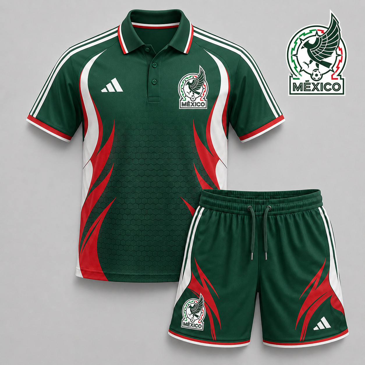 Mexico x Premium WC26 Country Pride Polo And Short Set TTH280531