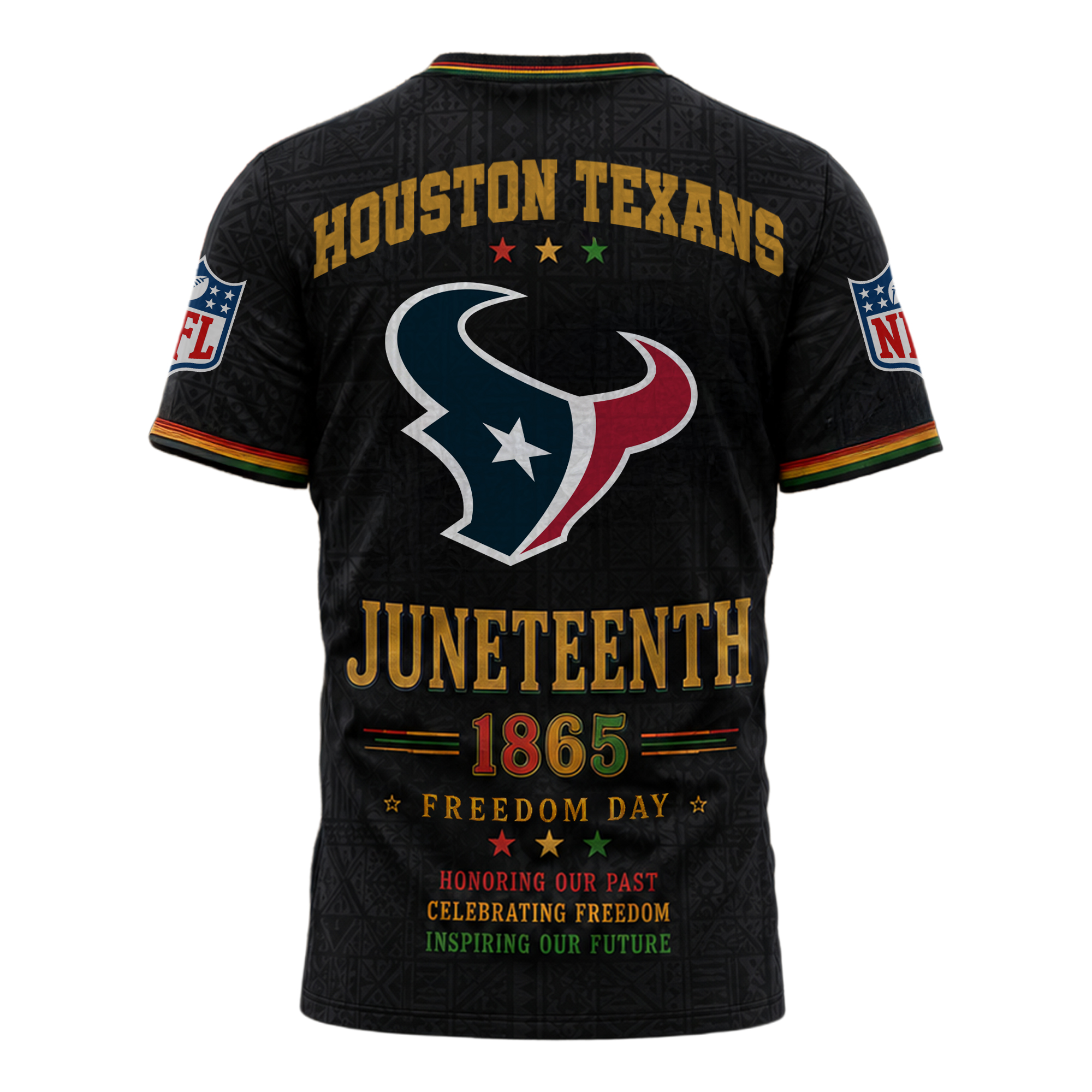 Houston Texans x Premium NFL Juneteenth Freedom Day 3D Shirt TTH280533 - Image 2