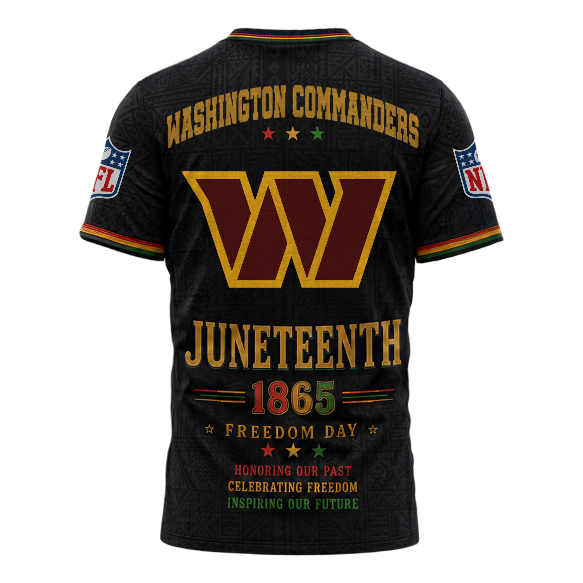 Washington Commanders x Premium NFL Juneteenth Freedom Day 3D Shirt TTH280533 - Image 2