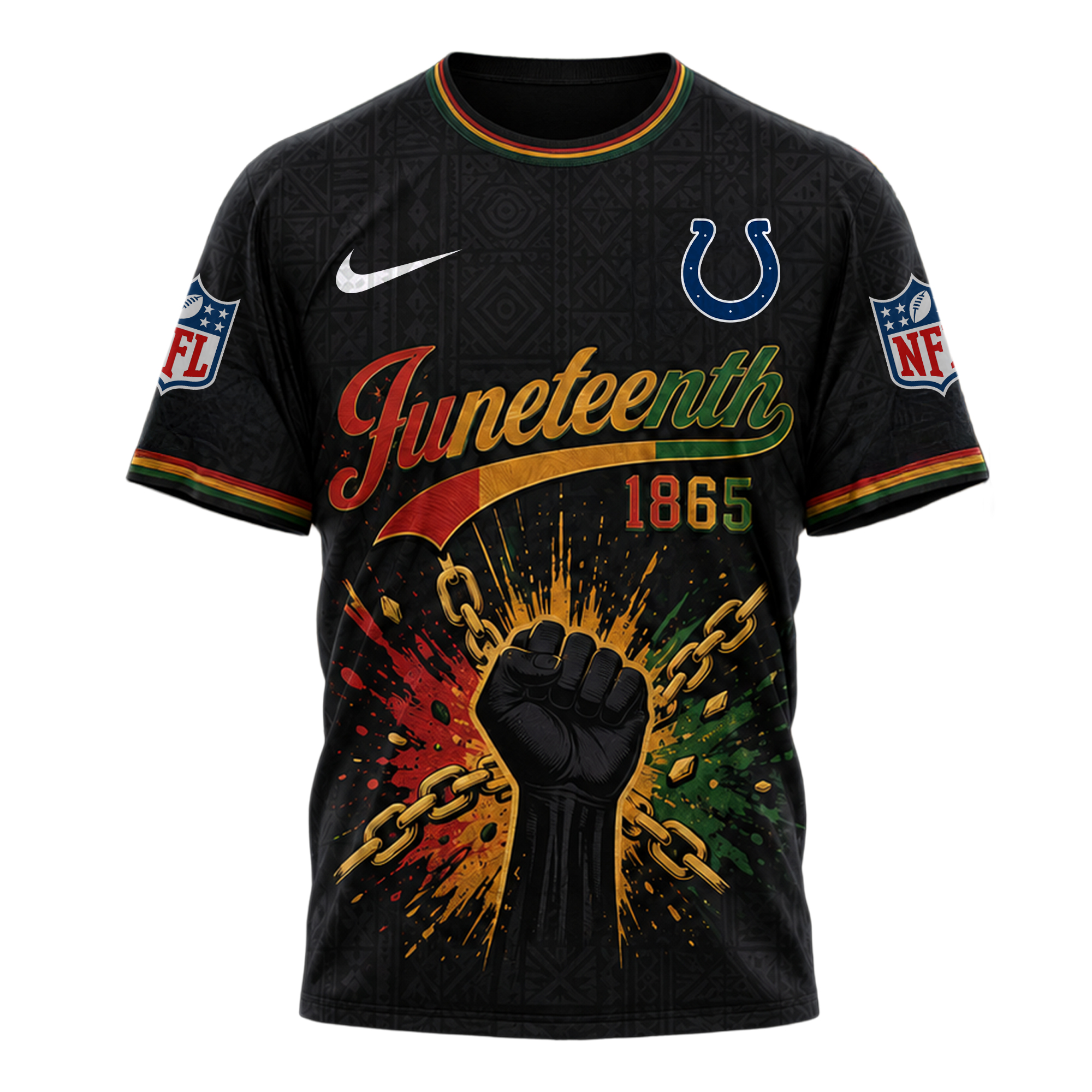 Indianapolis Colts x Premium NFL Juneteenth Freedom Day 3D Shirt TTH280533