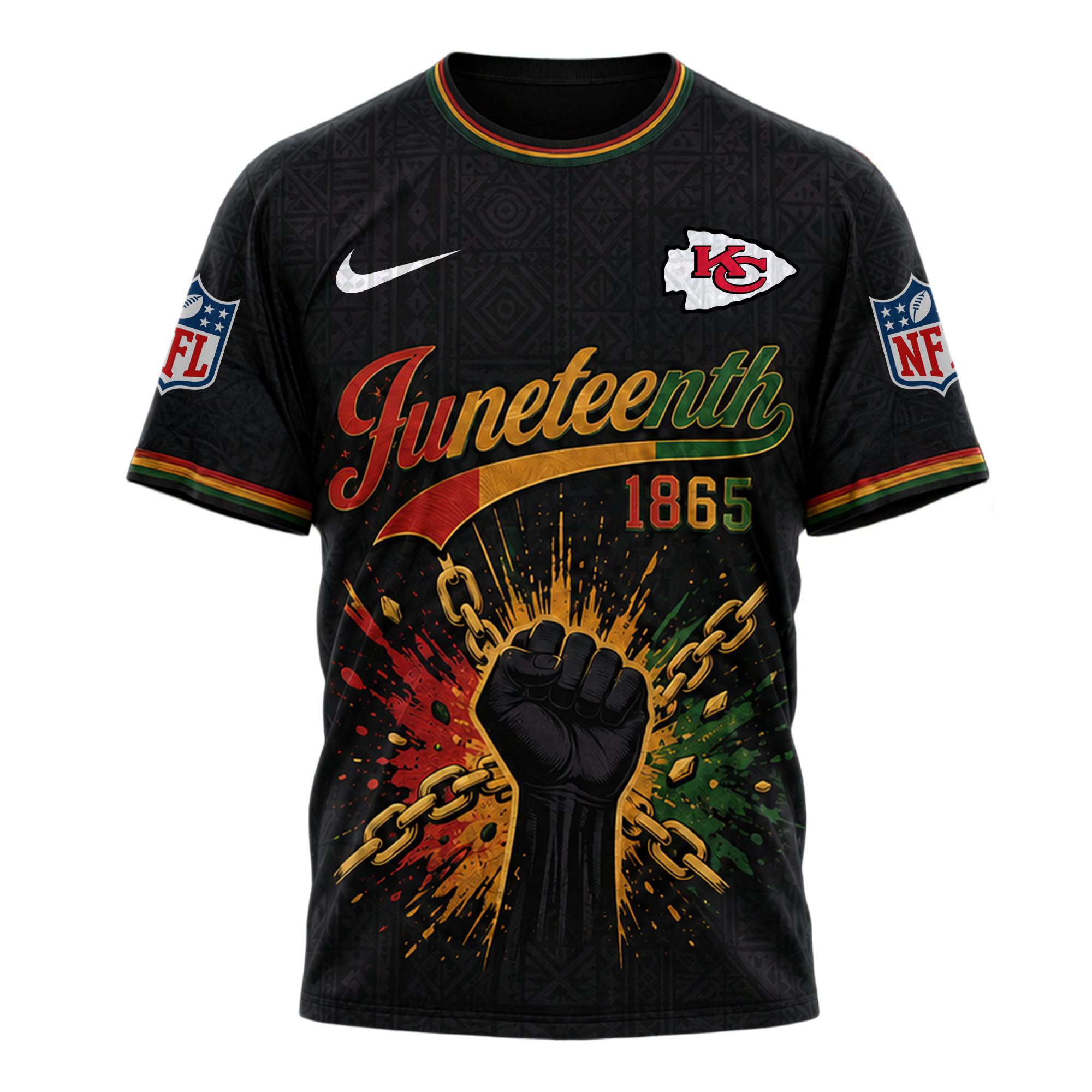 Kansas City Chiefs x Premium NFL Juneteenth Freedom Day 3D Shirt TTH280533