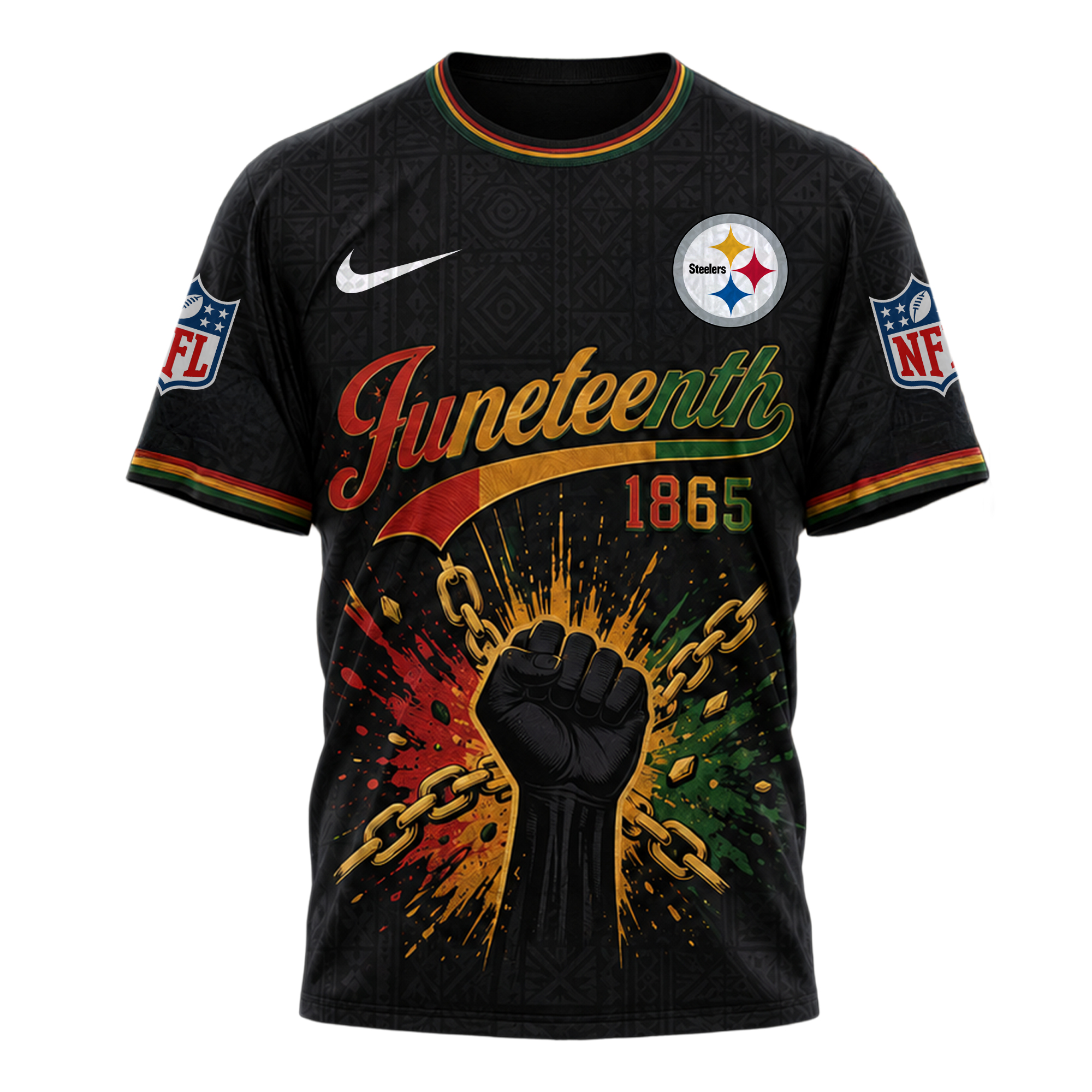 Pittsburgh Steelers x Premium NFL Juneteenth Freedom Day 3D Shirt TTH280533