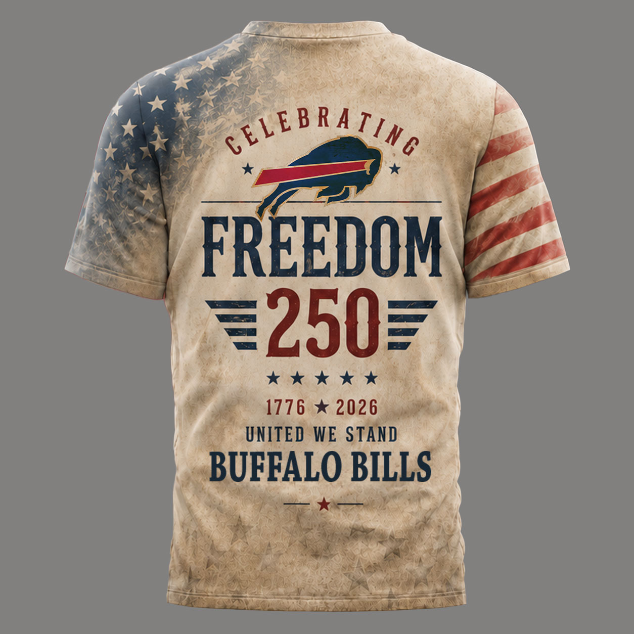 Buffalo Bills x Premium NFL Freedom 250 Patriotic 3D Shirt TTH290504 - Image 3