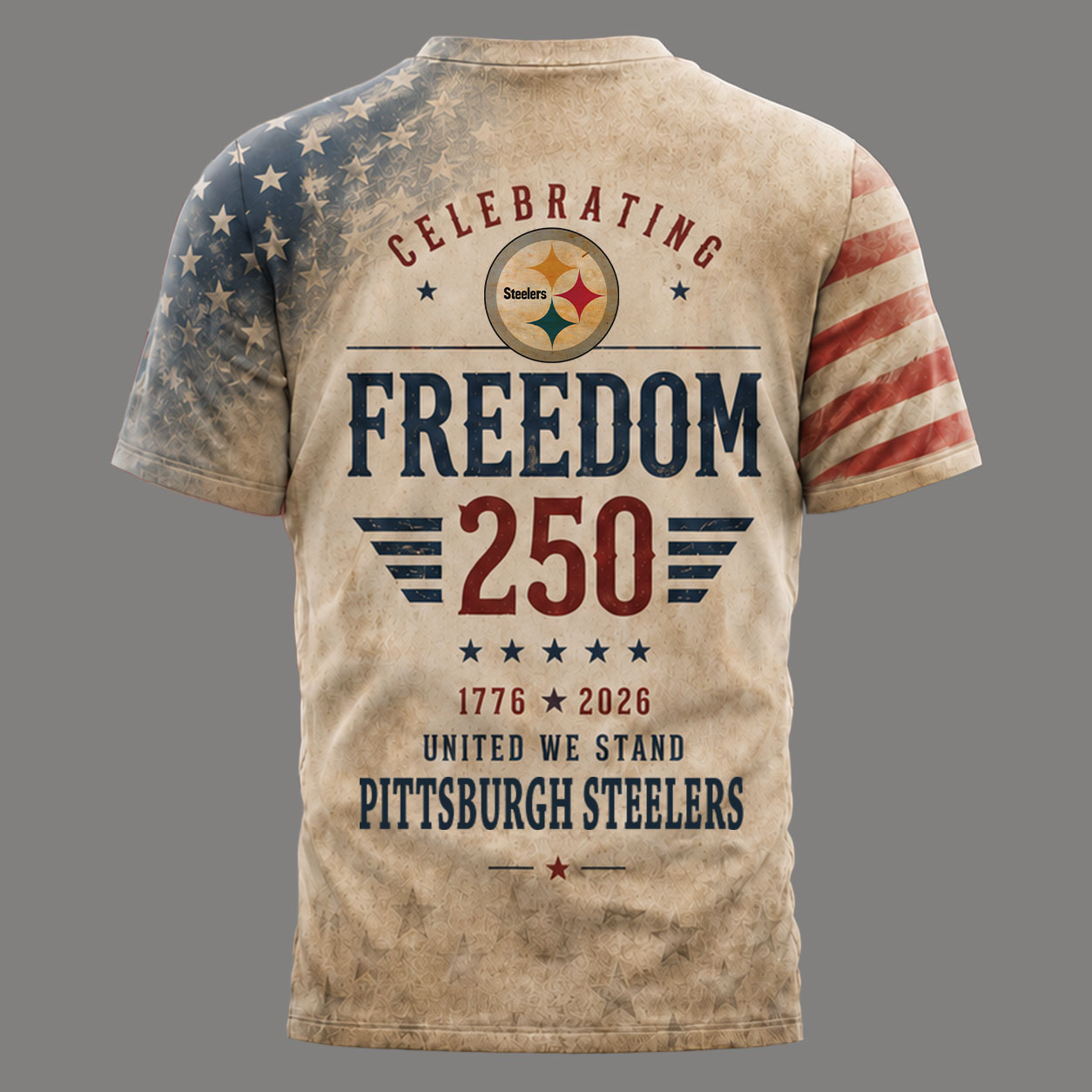 Pittsburgh Steelers x Premium NFL Freedom 250 Patriotic 3D Shirt TTH290504 - Image 3