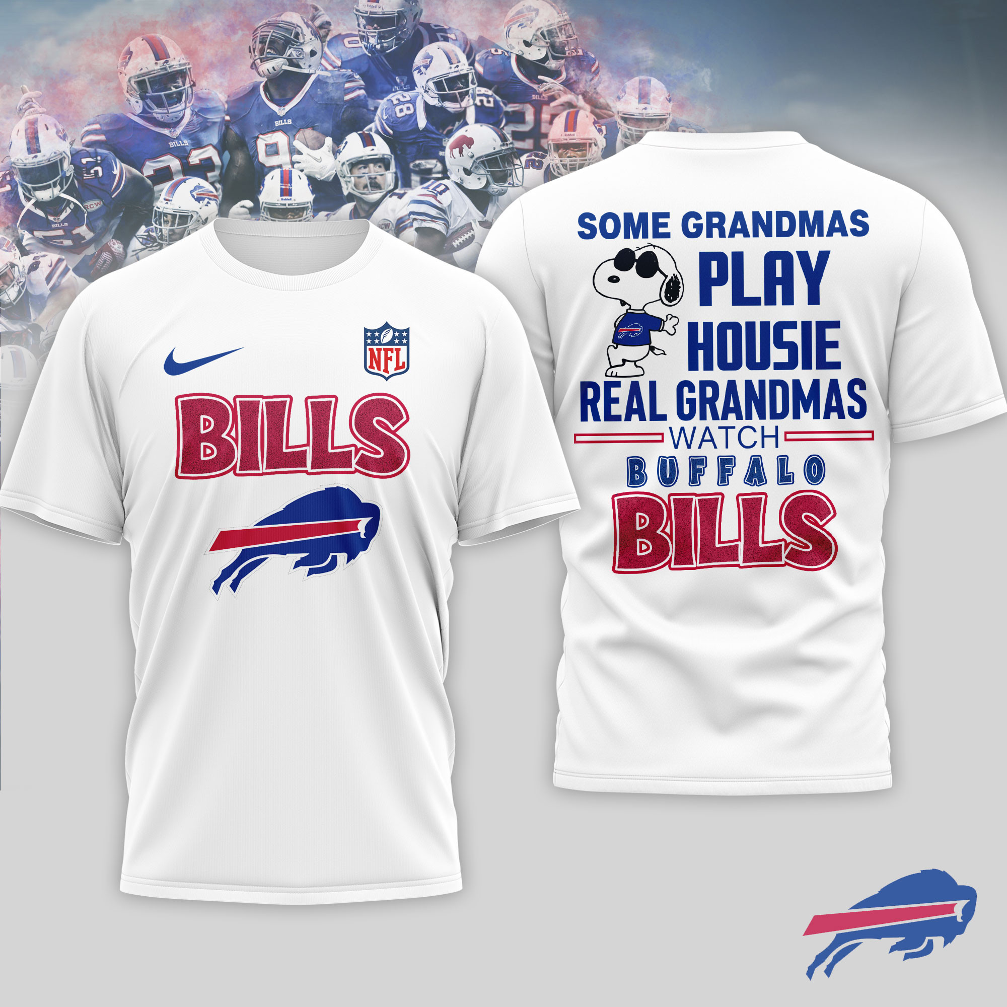 Buffalo Bills x Premium NFL Fan Grandma Apparel 3D Shirt TTH290505