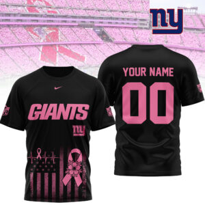 New York Giants x Premium NFL Breast Cancer Awareness 3D Shirt TTH300500