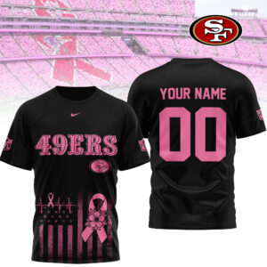 San Francisco 49ers x Premium NFL Breast Cancer Awareness 3D Shirt TTH300500
