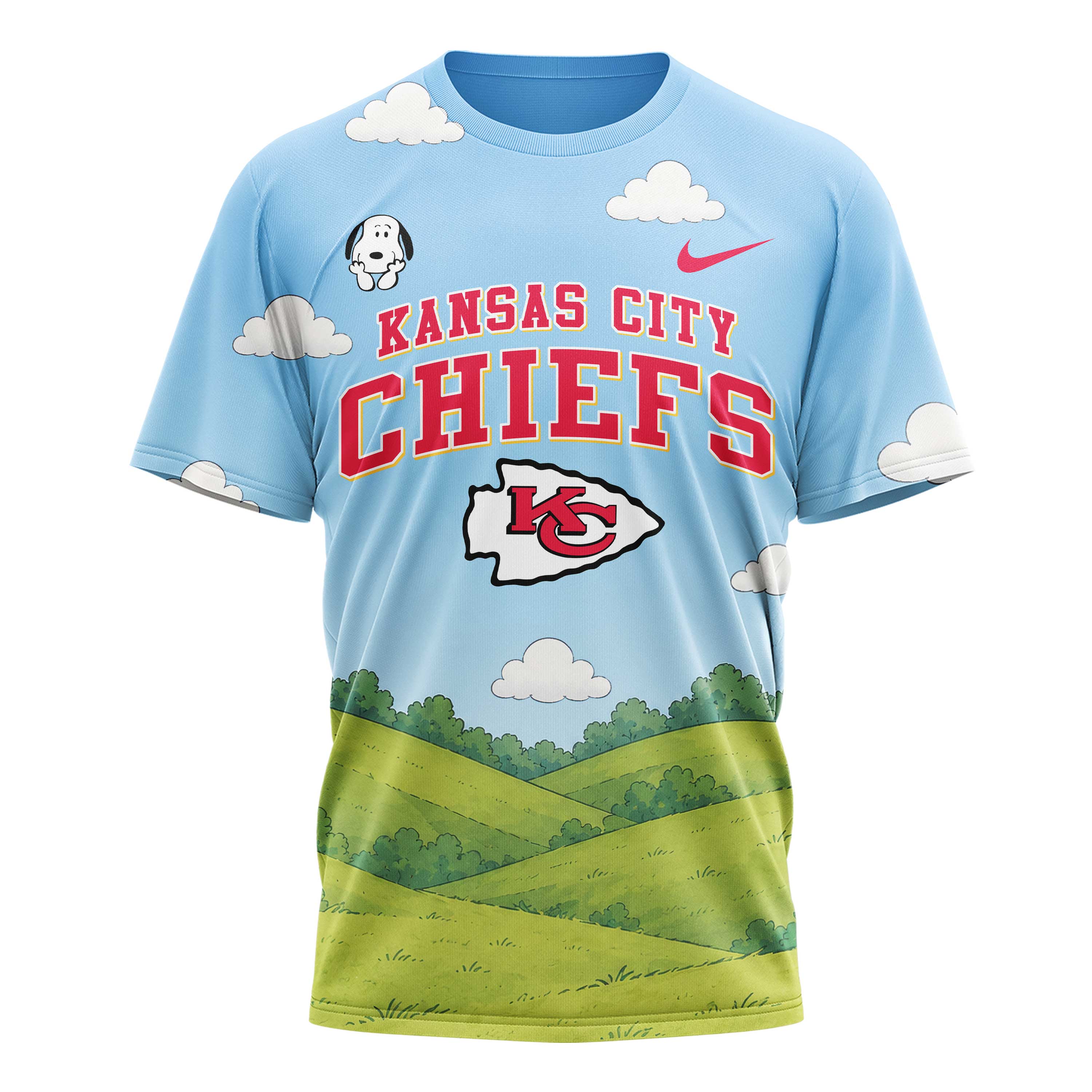 Kansas City Chiefs x Premium NFL Snoopy Touchdown 3D T-Shirt TTH300501