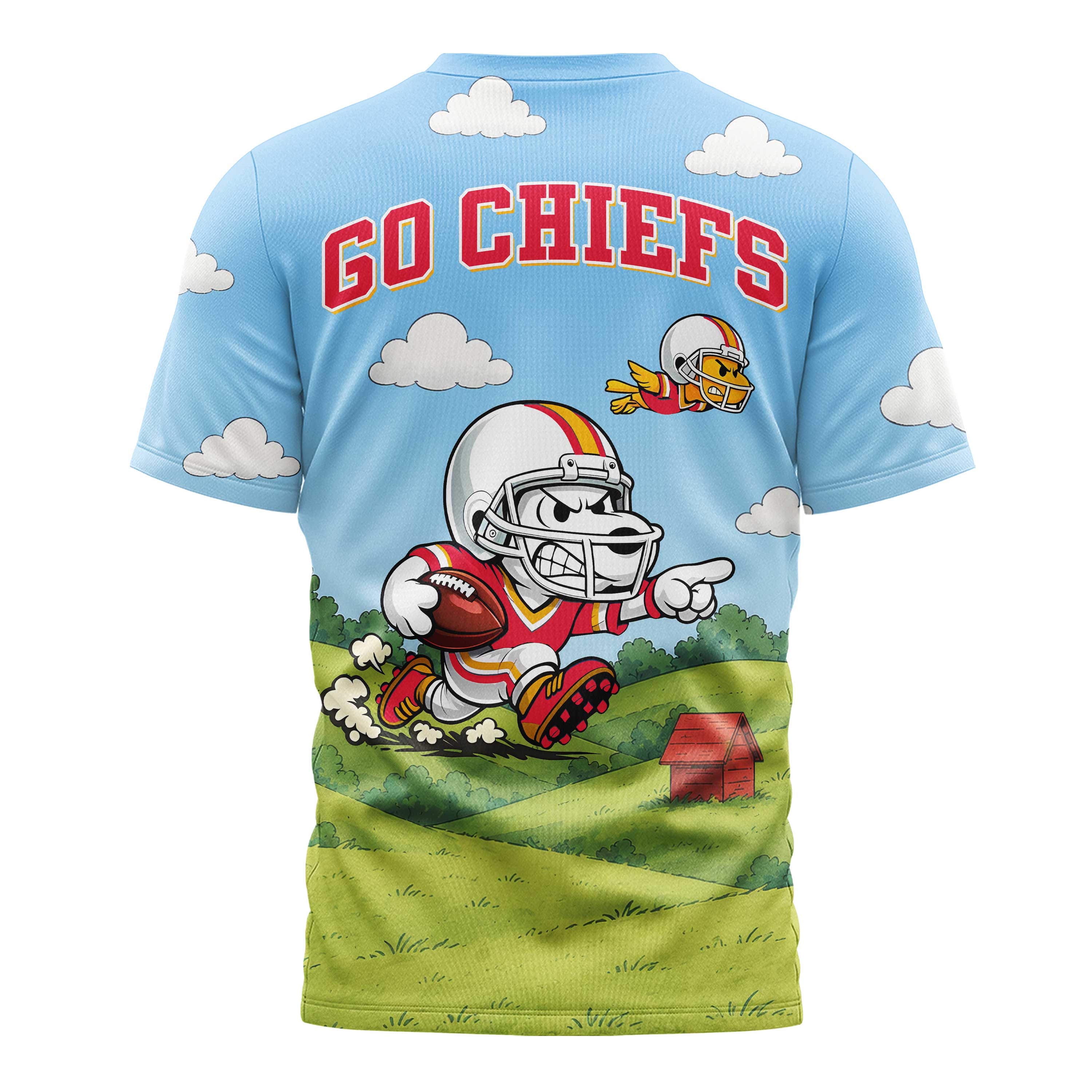 Kansas City Chiefs x Premium NFL Snoopy Touchdown 3D T-Shirt TTH300501 - Image 2