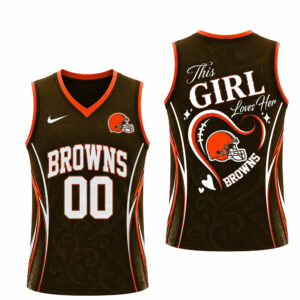 Cleveland Browns x Premium NFL Women’s Game Day Love Tank Top Jersey TTH300502