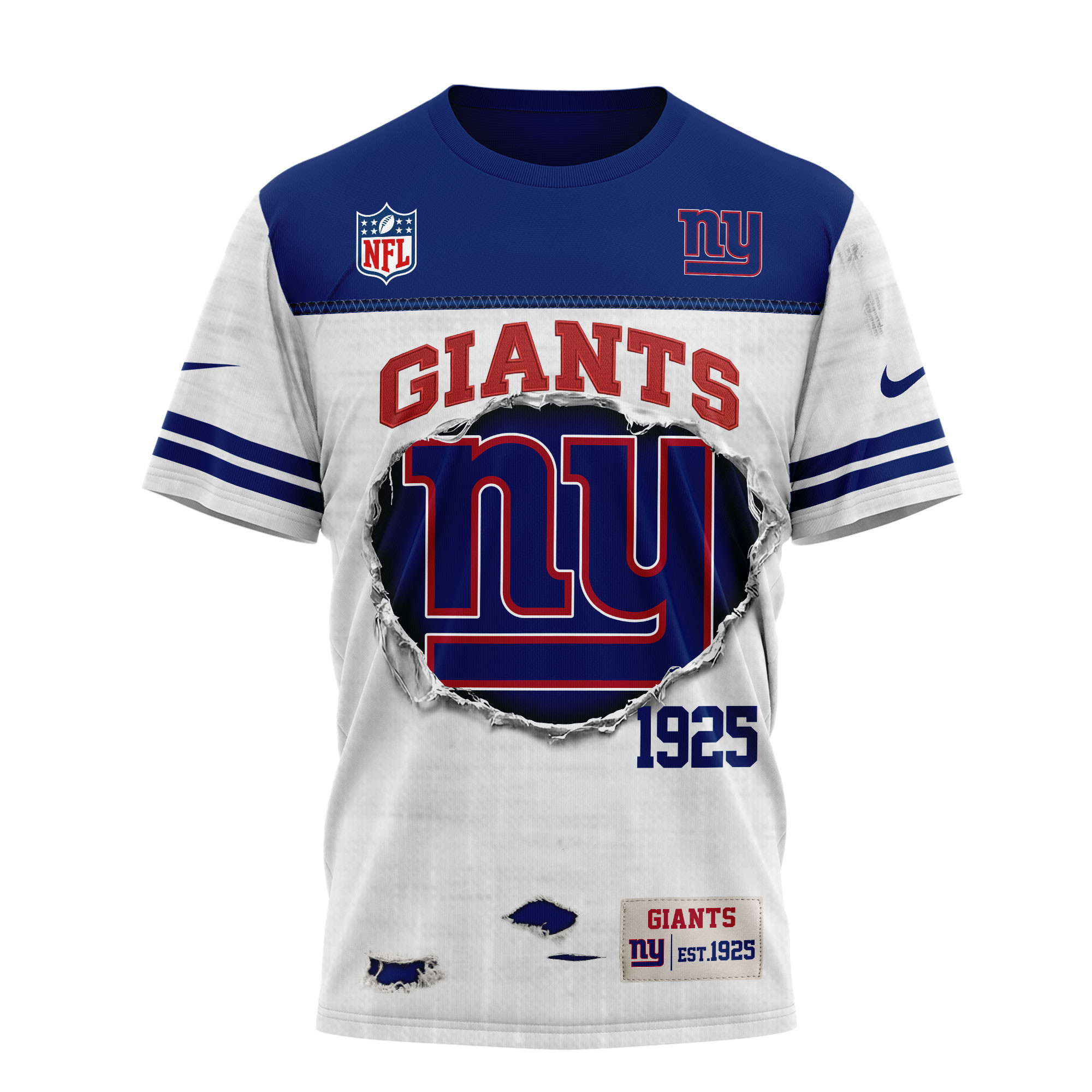 New York Giants x Premium NFL Girl Heart & Helmet 3D Shirt TTH300503