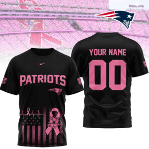 New England Patriots x Premium NFL Breast Cancer Awareness 3D Shirt TTH300500