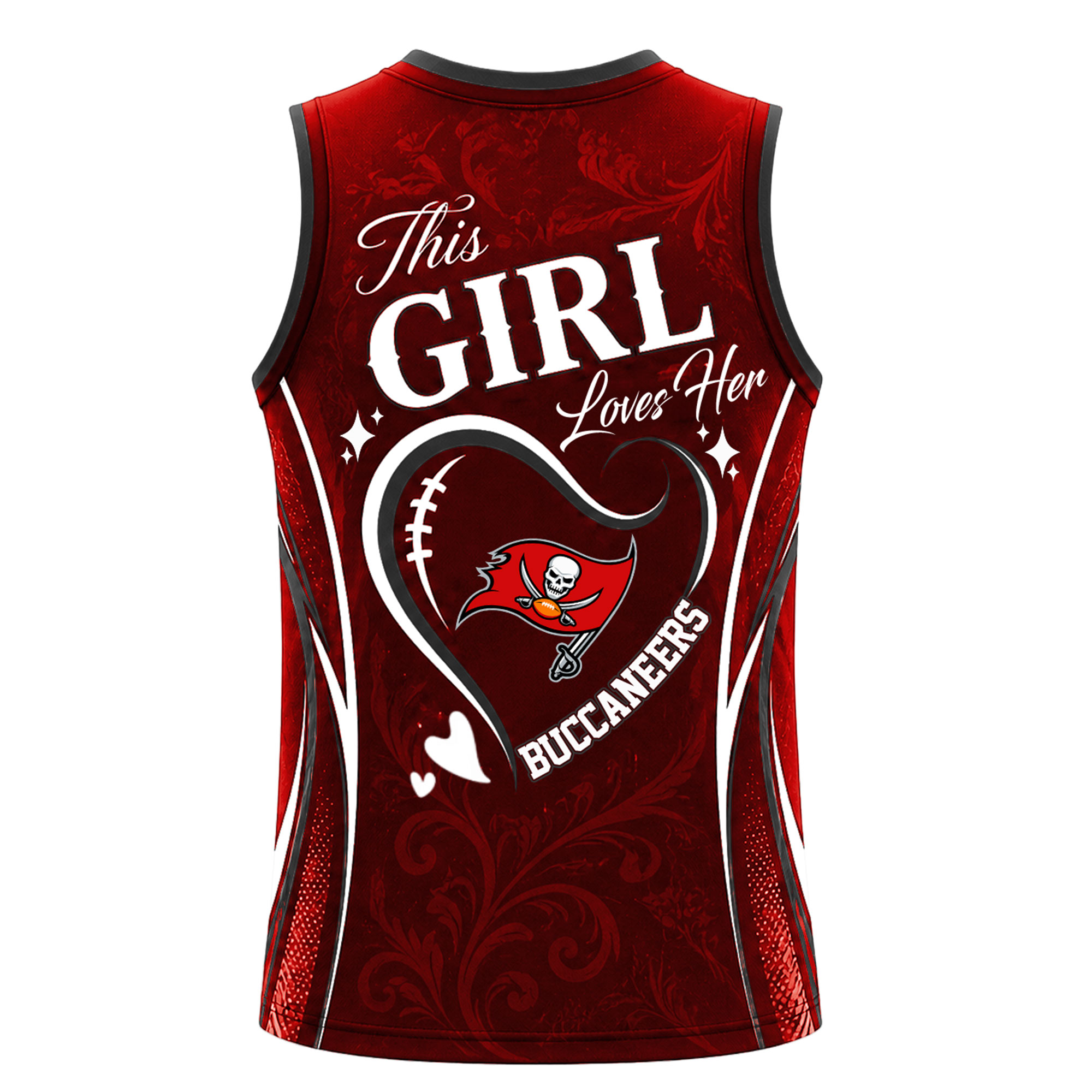 Tampa Bay Buccaneers x Premium NFL Women’s Game Day Love Tank Top Jersey TTH300502 - Image 3