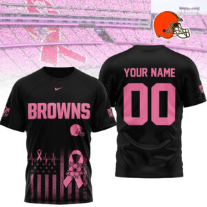Cleveland Browns x Premium NFL Breast Cancer Awareness 3D Shirt TTH300500