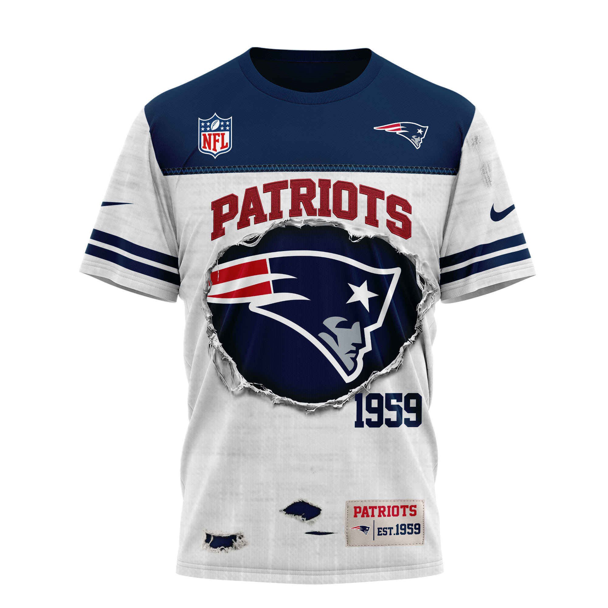 New England Patriots x Premium NFL Girl Heart & Helmet 3D Shirt TTH300503