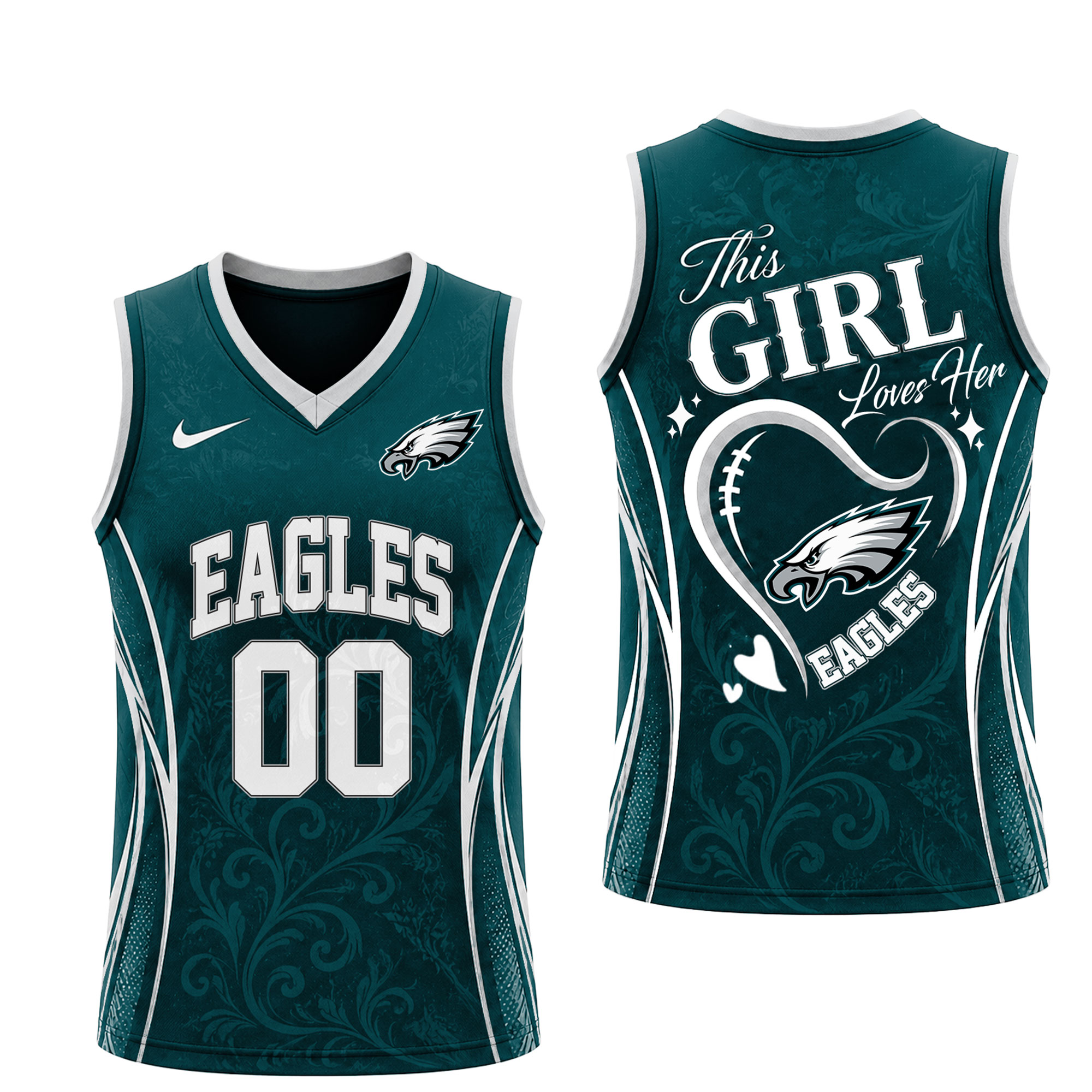 Philadelphia Eagles x Premium NFL Women’s Game Day Love Tank Top Jersey TTH300502