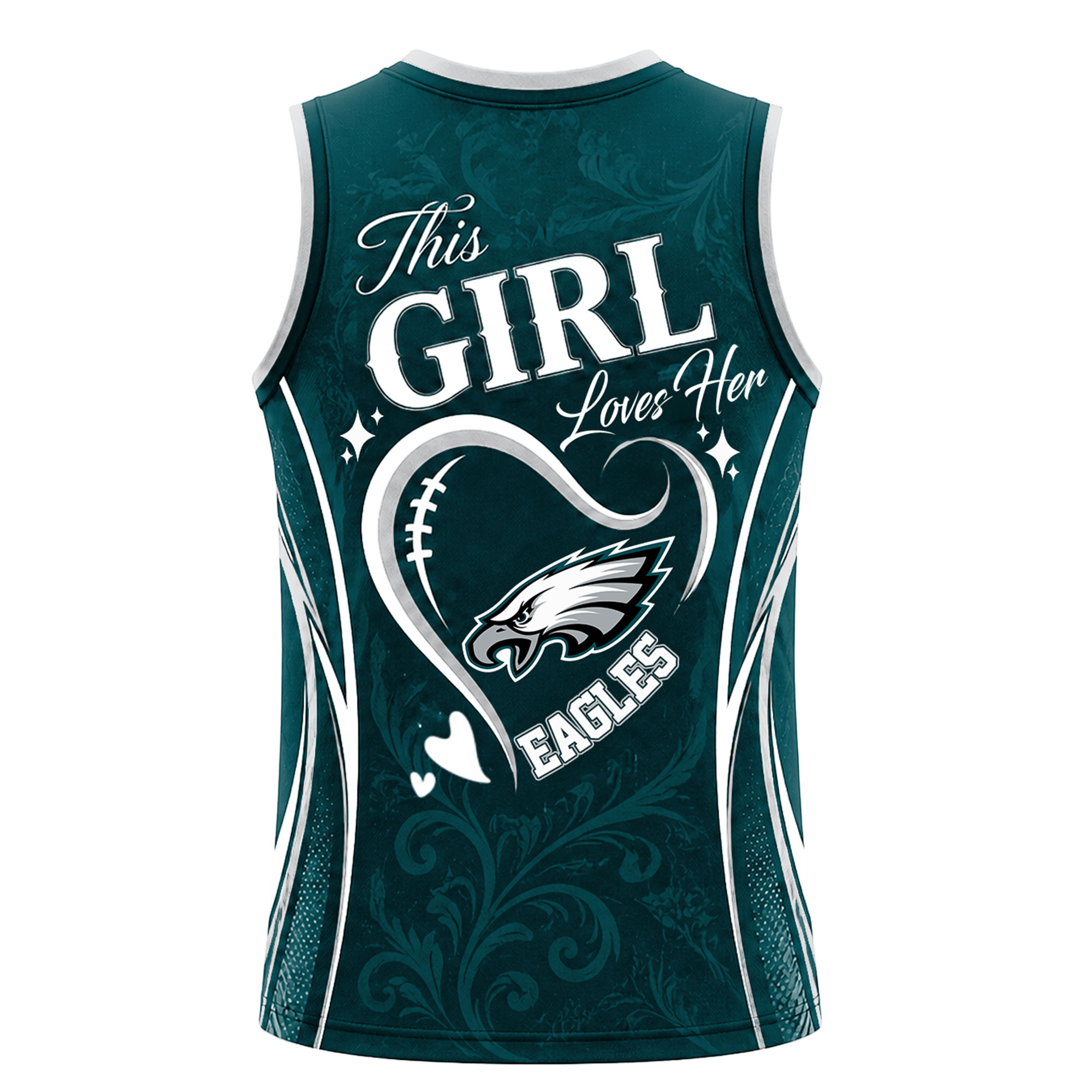 Philadelphia Eagles x Premium NFL Women’s Game Day Love Tank Top Jersey TTH300502 - Image 3