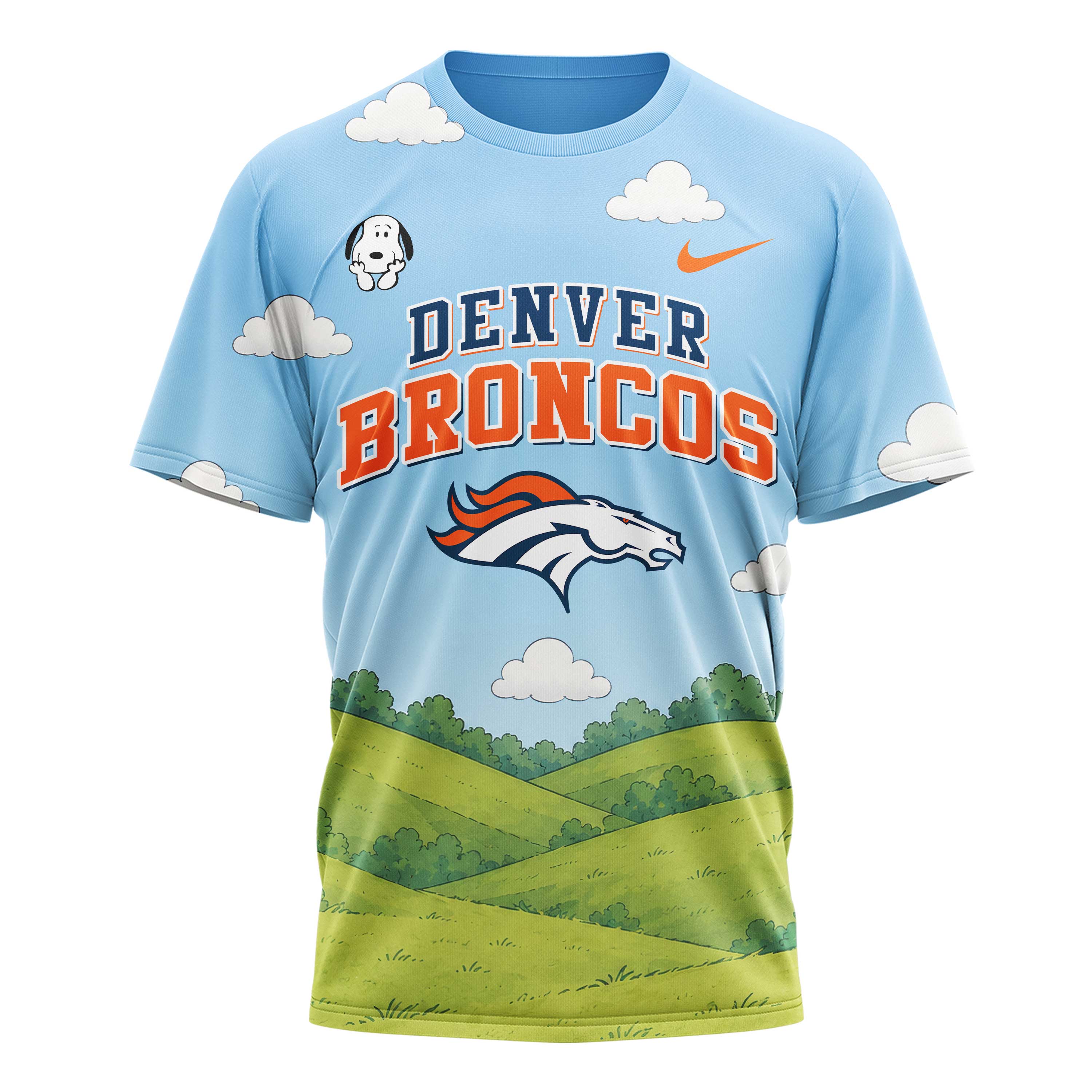 Denver Broncos x Premium NFL Snoopy Touchdown 3D T-Shirt TTH300501