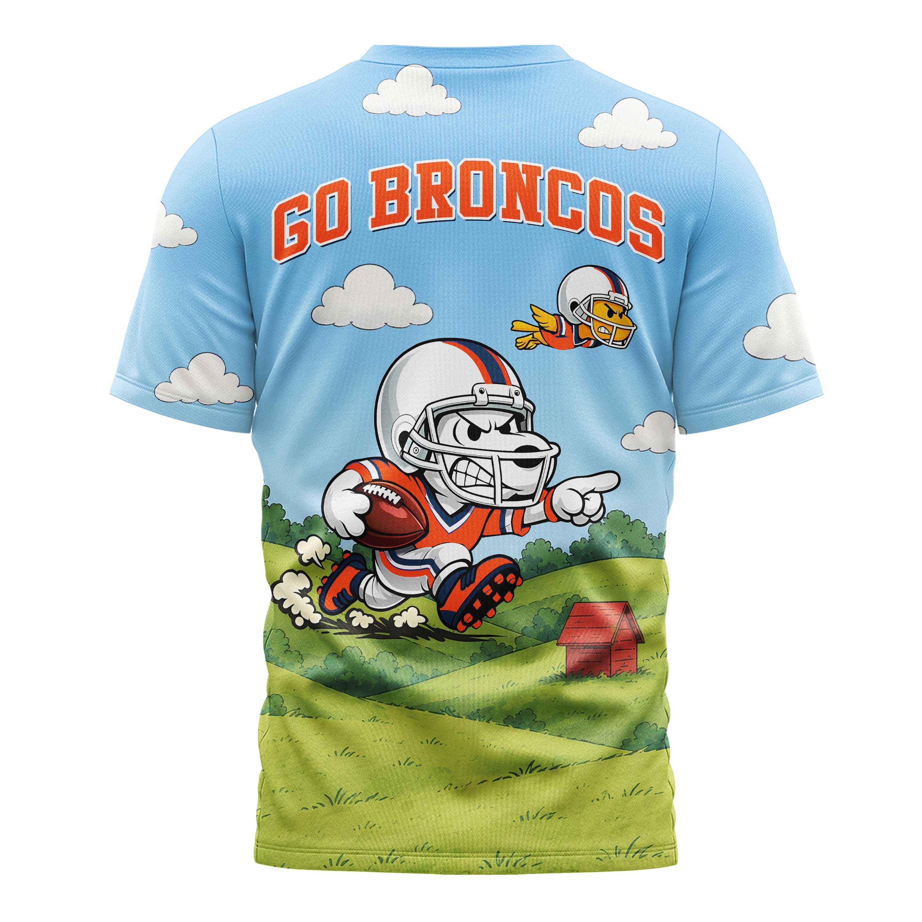 Denver Broncos x Premium NFL Snoopy Touchdown 3D T-Shirt TTH300501 - Image 2