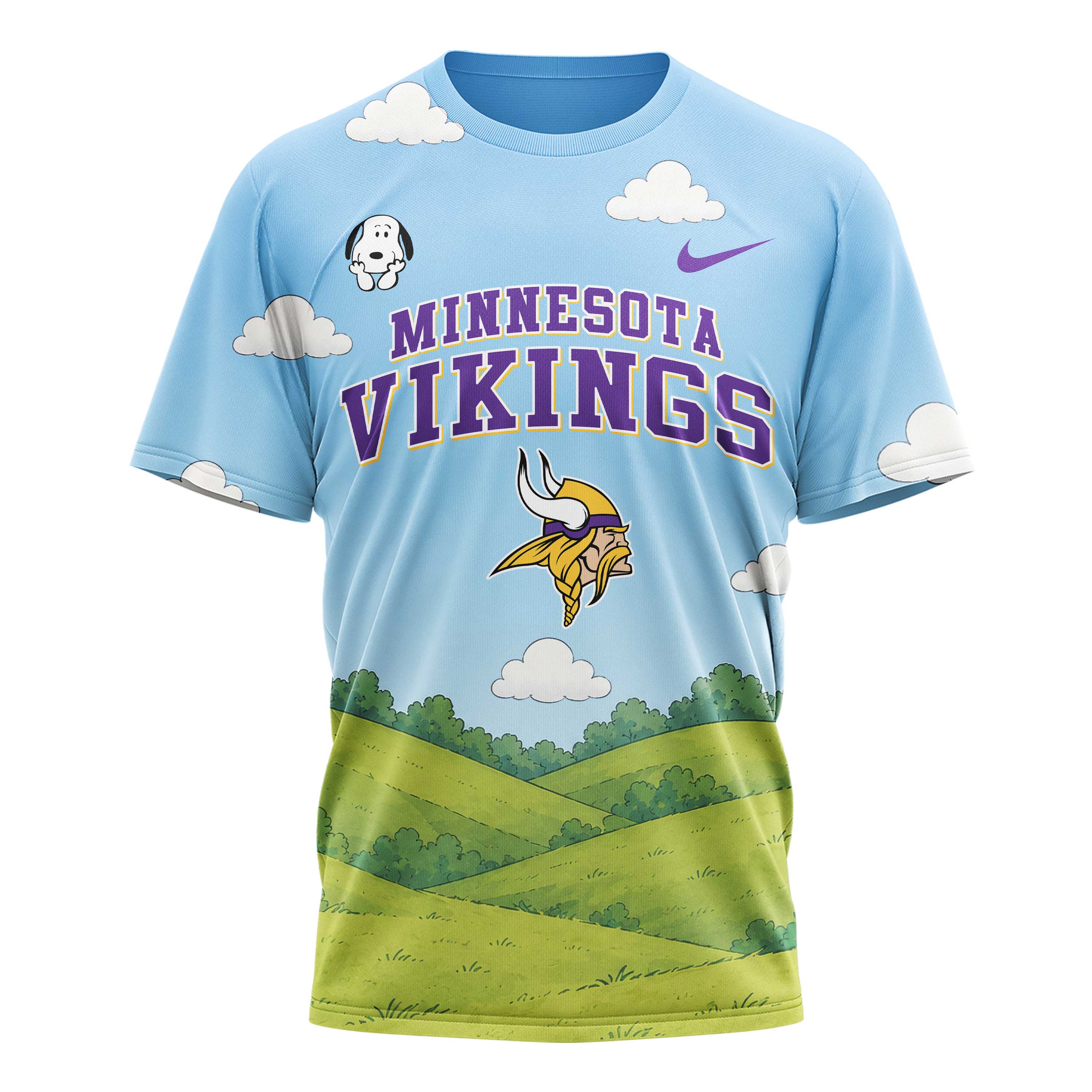 Minnesota Vikings x Premium NFL Snoopy Touchdown 3D T-Shirt TTH300501