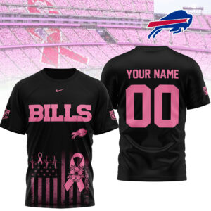 Buffalo Bills x Premium NFL Breast Cancer Awareness 3D Shirt TTH300500