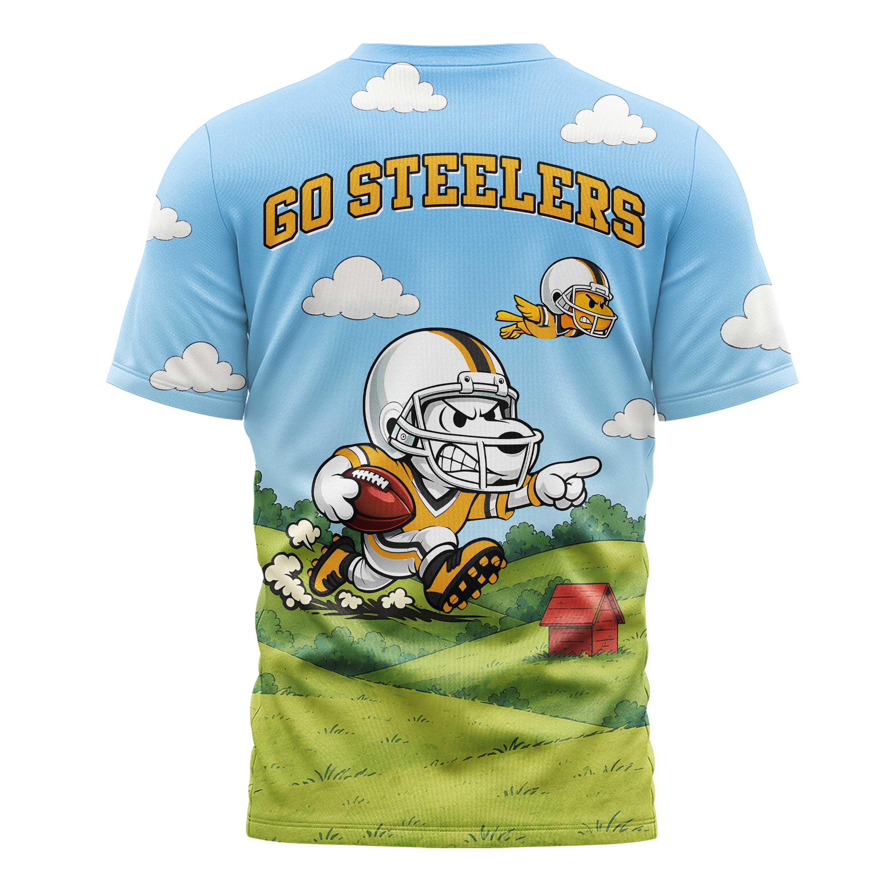 Pittsburgh Steelers x Premium NFL Snoopy Touchdown 3D T-Shirt TTH300501 - Image 2