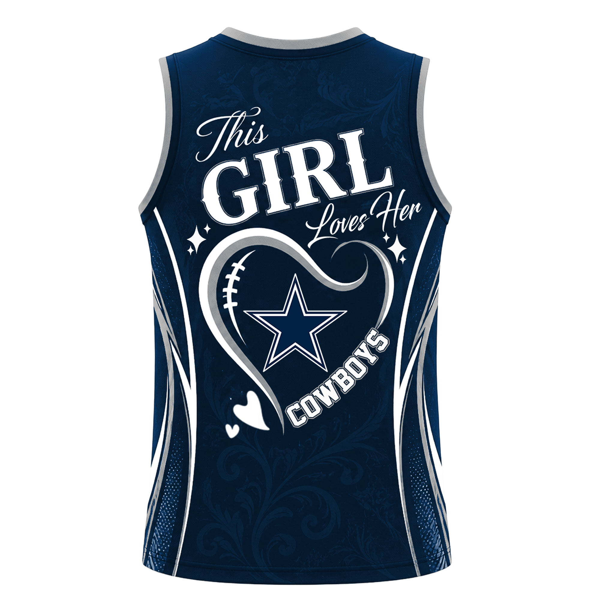 Dallas Cowboys x Premium NFL Women’s Game Day Love Tank Top Jersey TTH300502 - Image 3