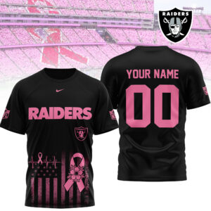 Las Vegas Raiders x Premium NFL Breast Cancer Awareness 3D Shirt TTH300500